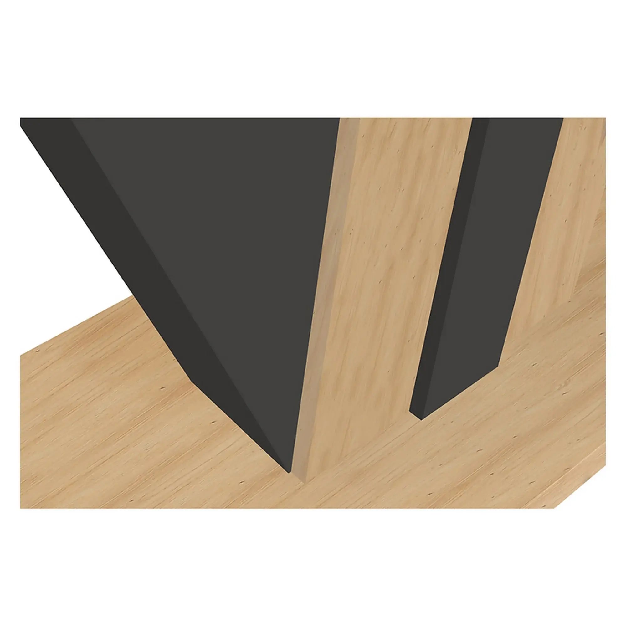 Masa extensibila ZATAR, stejar artisan/negru, PAL laminat, 125/170x75x76 cm