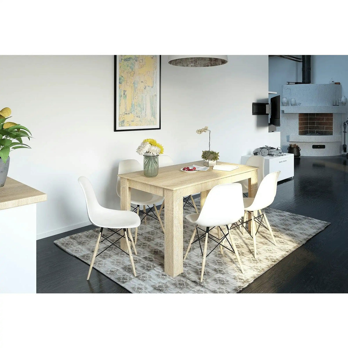 Masa GENERAL NEW, stejar sonoma, PAL melaminat, 140x80x75 cm