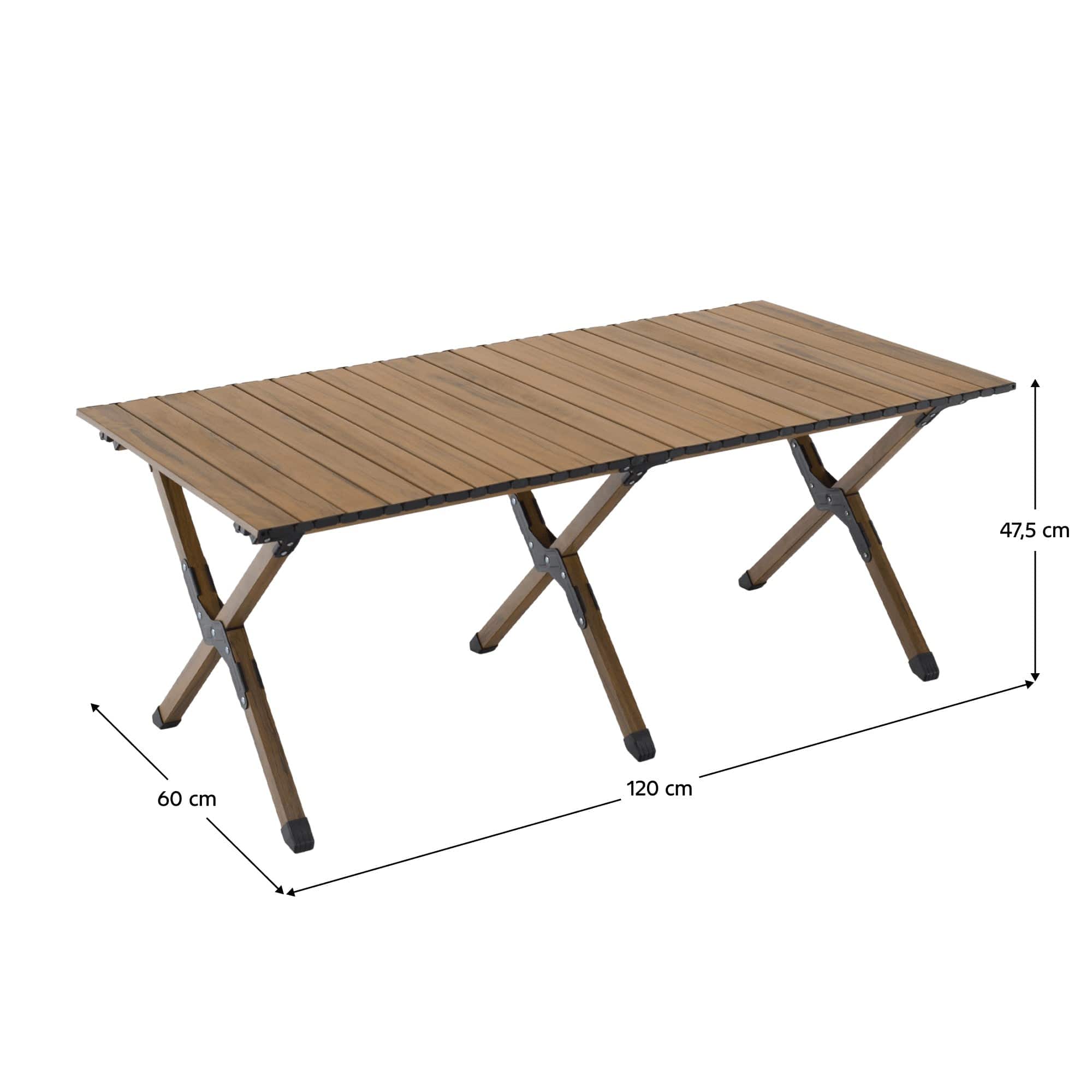 Masa gradina ARTUR, maro, otel, 120x60x48 cm