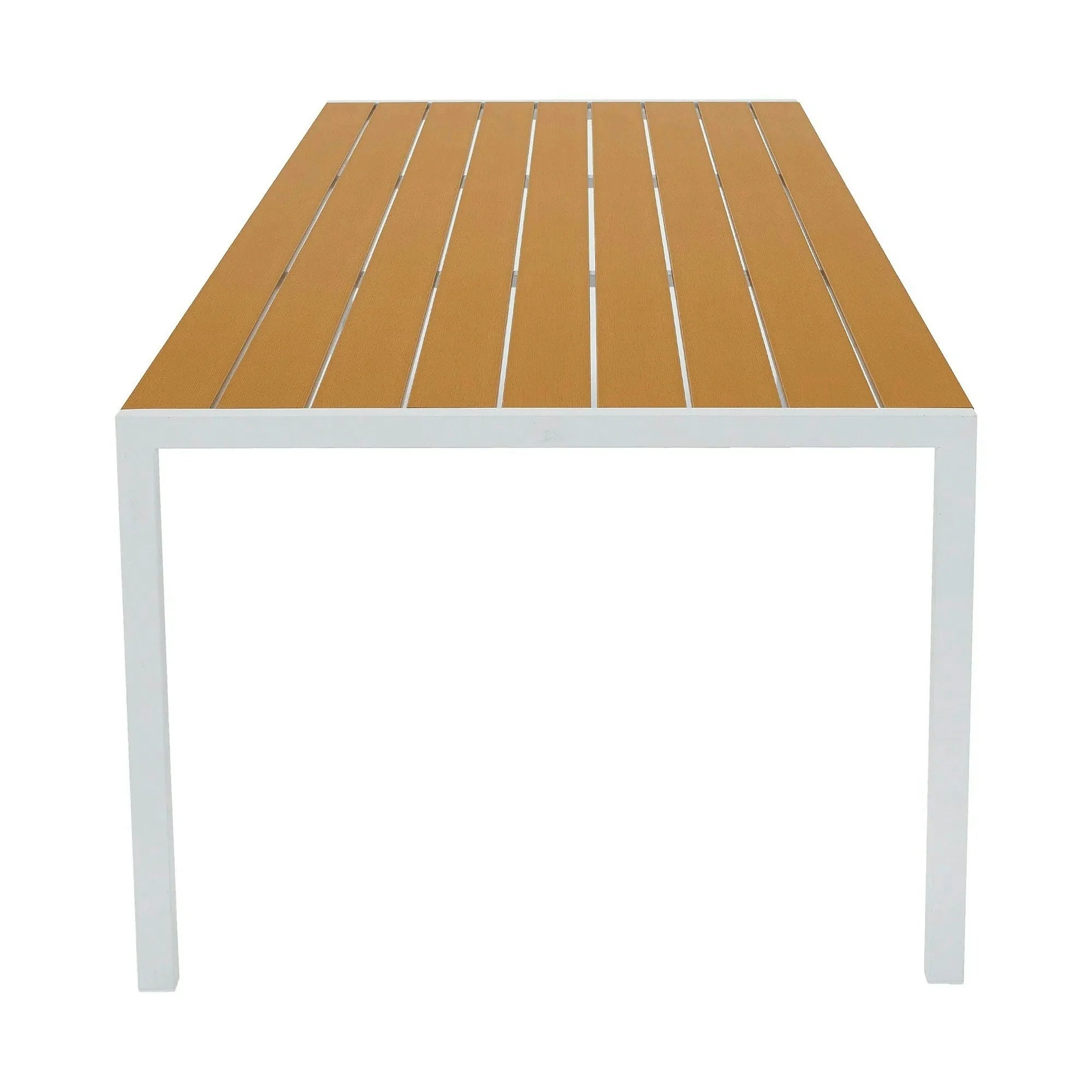 Masa gradina BONTO, alb/stejar, 150x90x73 cm
