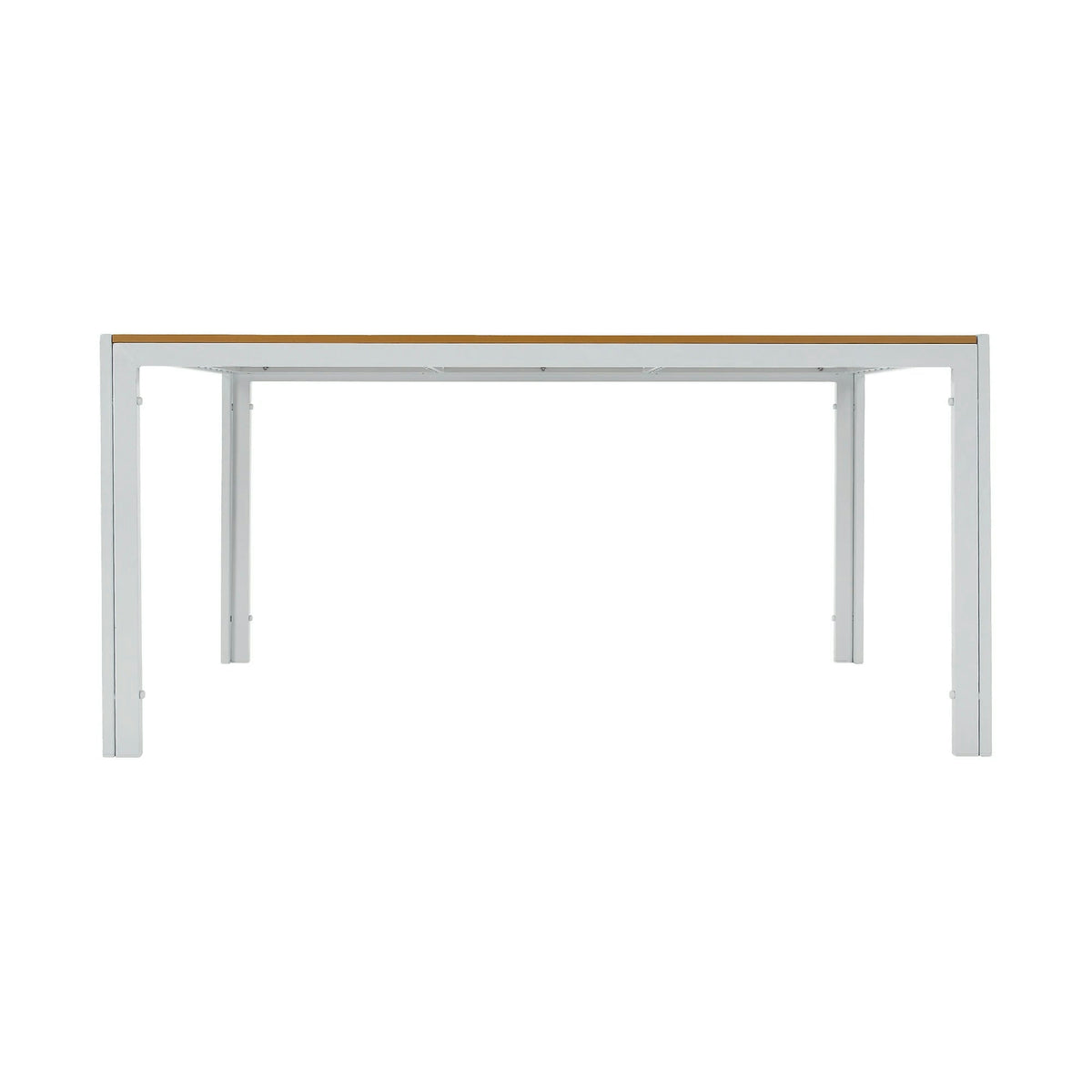 Masa gradina BONTO, alb/stejar, 150x90x73 cm
