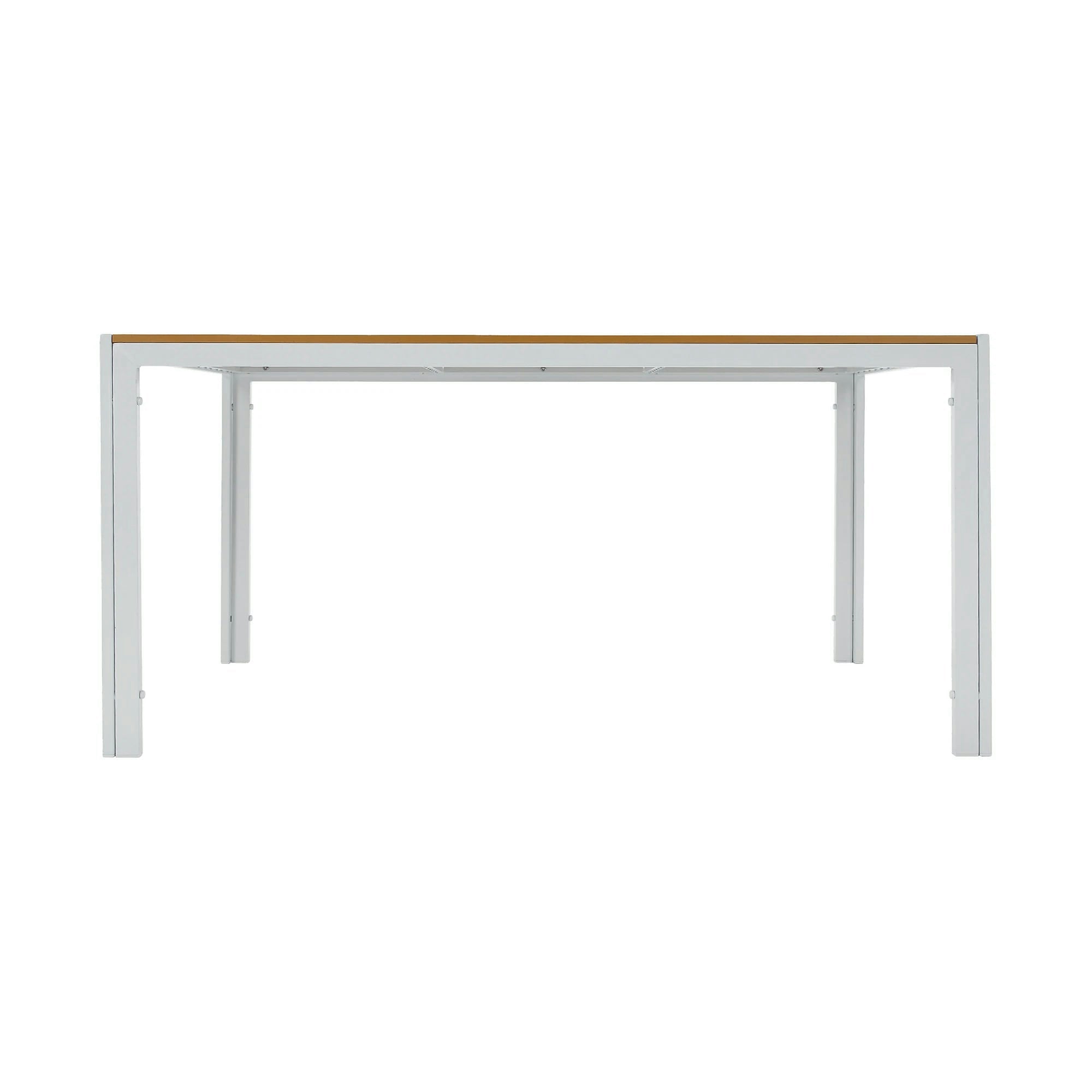 Masa gradina BONTO, alb/stejar, 150x90x73 cm