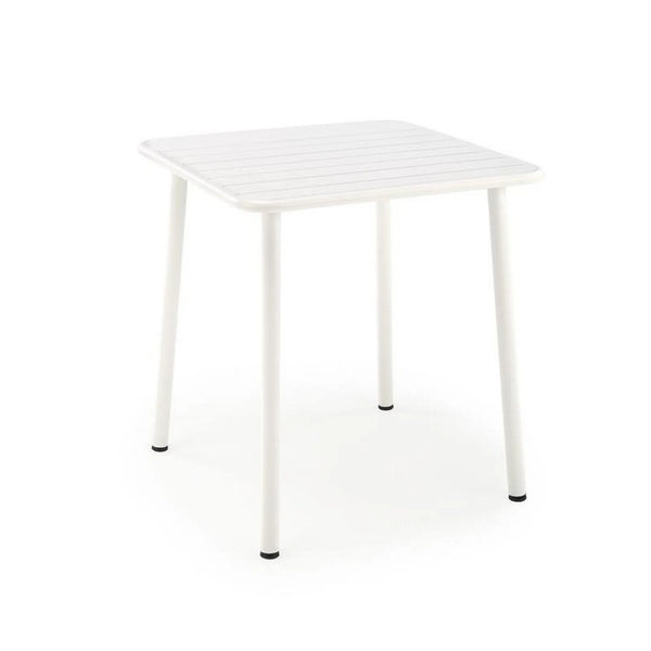 Masa gradina BOSCO, alb, metal, 70x70x76 cm