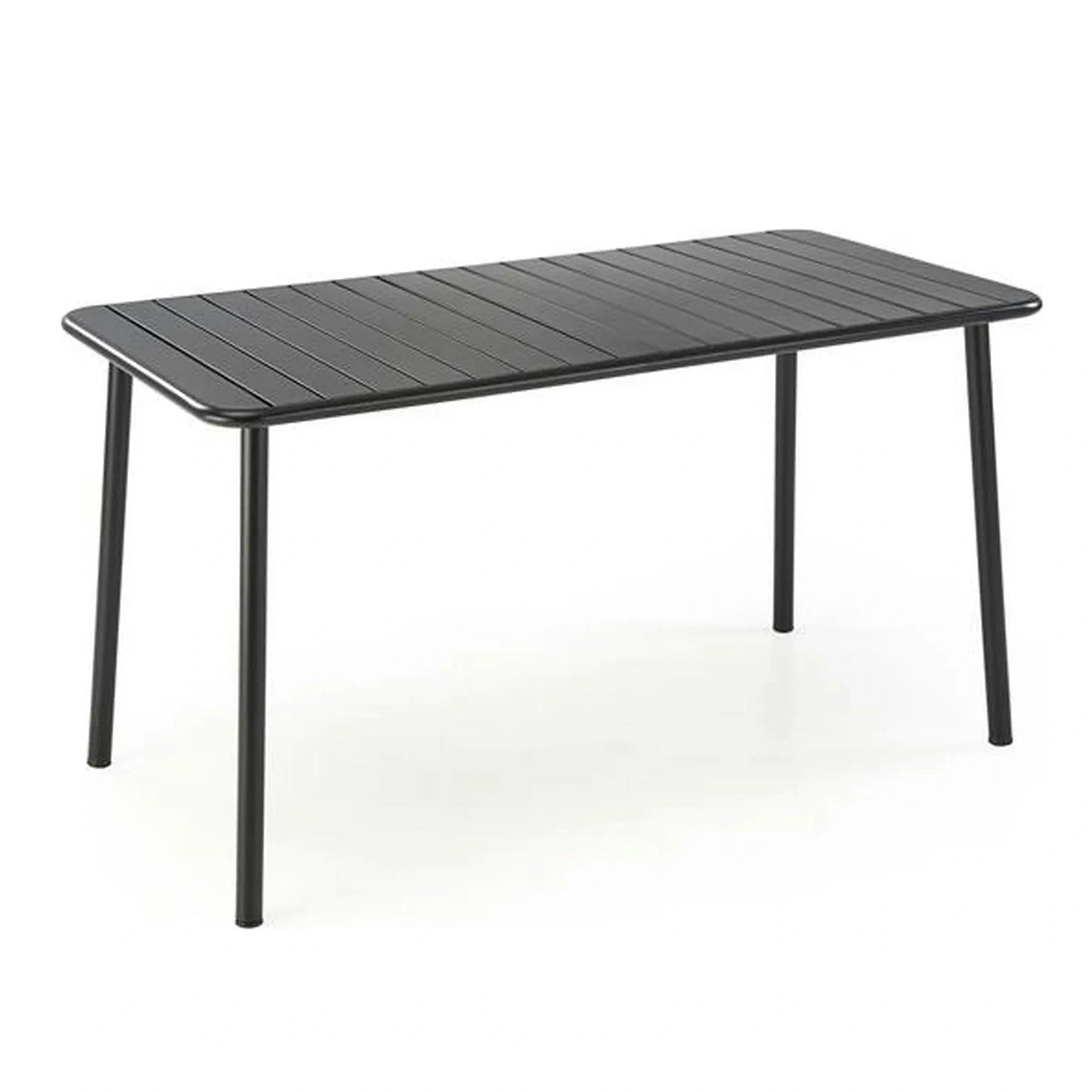 Masa gradina BOSCO, negru, metal, 140x70x76 cm