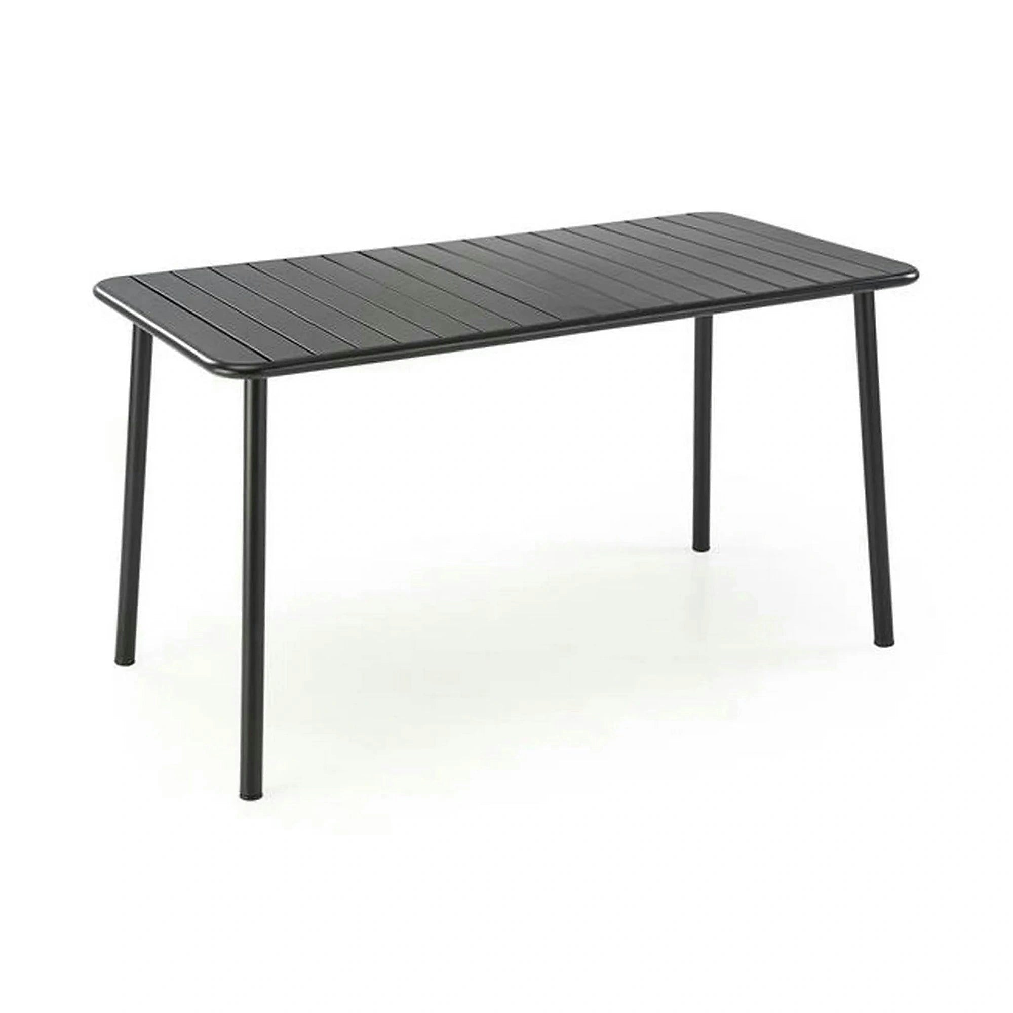 Masa gradina BOSCO, negru, metal, 140x70x76 cm
