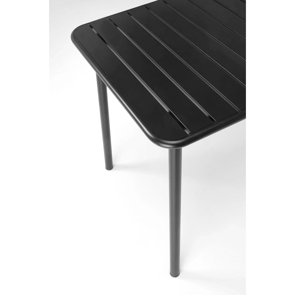 Masa gradina BOSCO, negru, metal, 140x70x76 cm