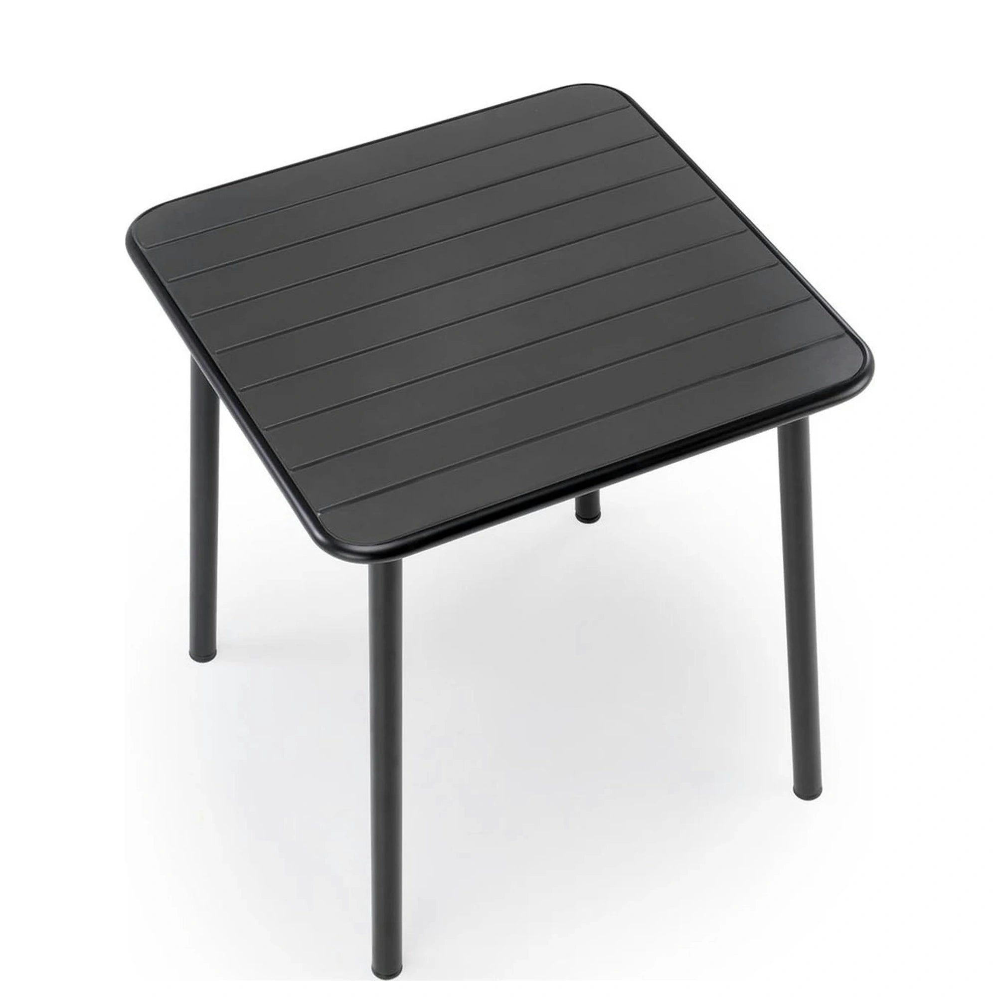 Masa gradina BOSCO, negru, metal, 70x70x76 cm