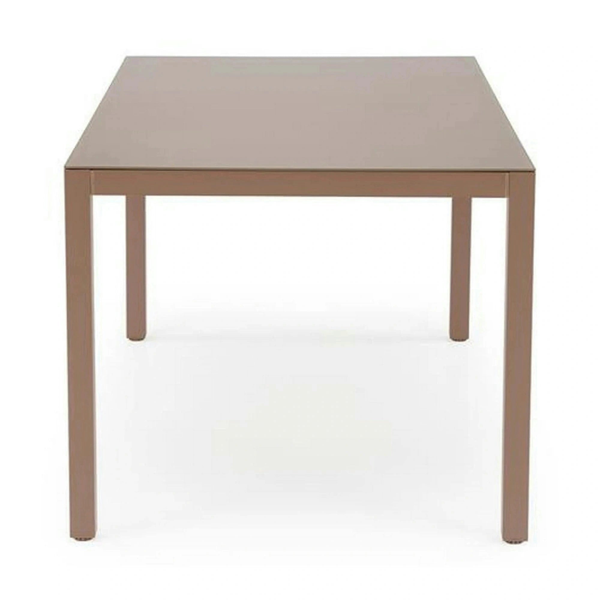 Masa gradina HOVER, bej/cappuccino, sticla/metal, 150x90x75 cm