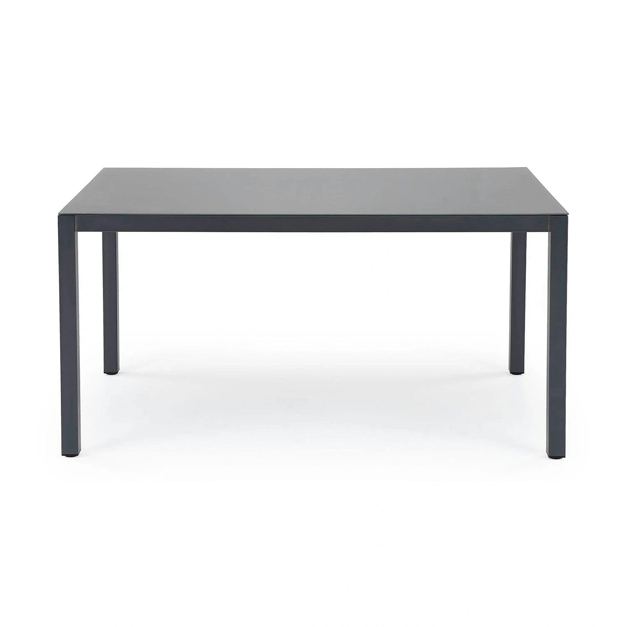 Masa gradina HOVER, gri/gri antracit, sticla/metal, 150x90x75 cm