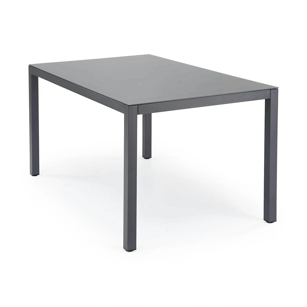 Masa gradina HOVER, gri/gri antracit, sticla/metal, 150x90x75 cm