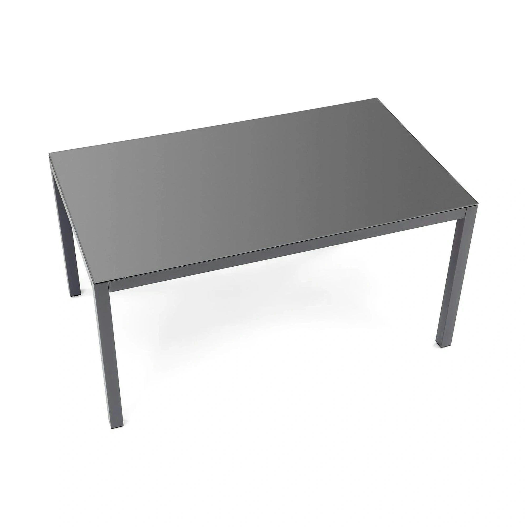 Masa gradina HOVER, gri/gri antracit, sticla/metal, 150x90x75 cm