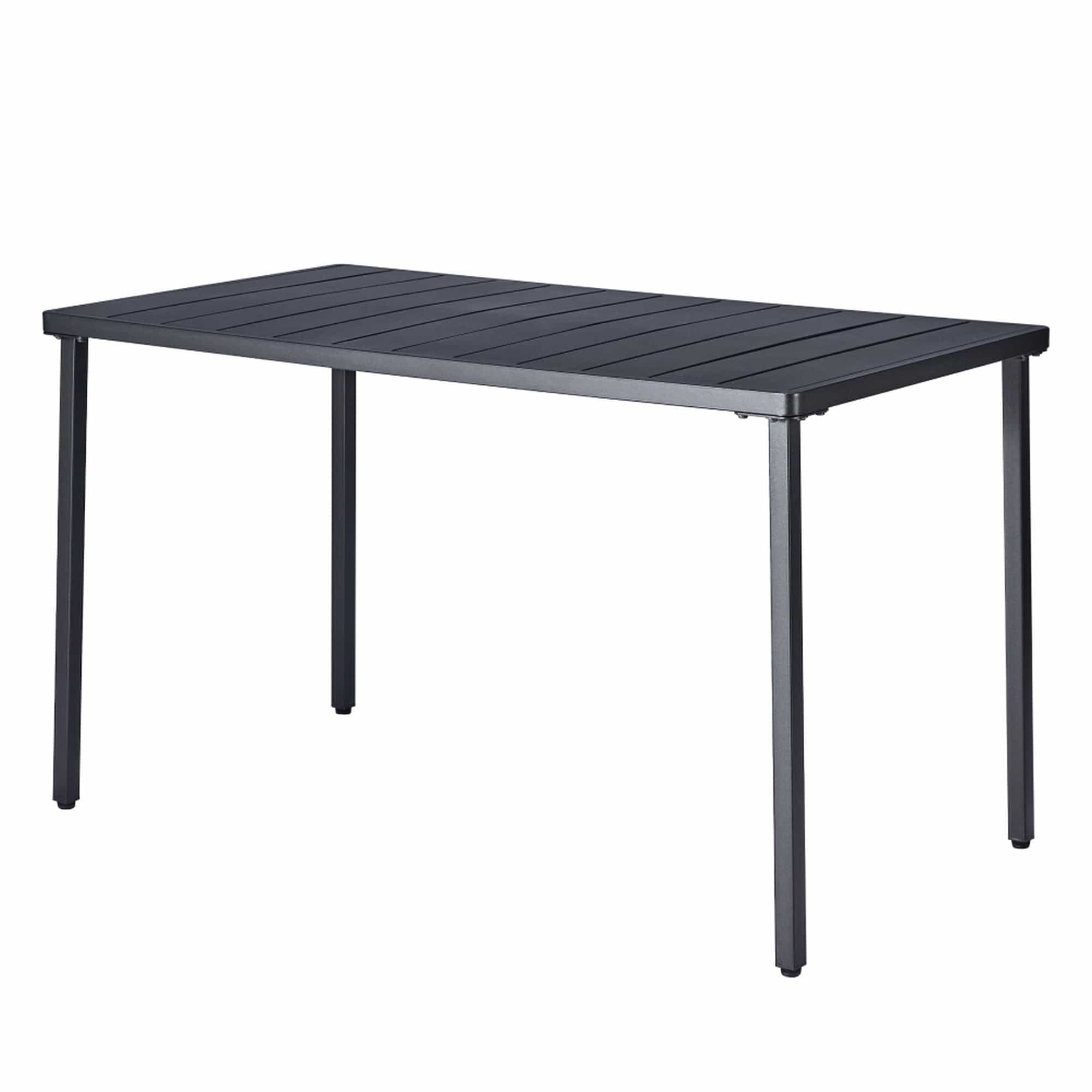 Masa gradina SALTON, negru, metal, 130x70x75 cm