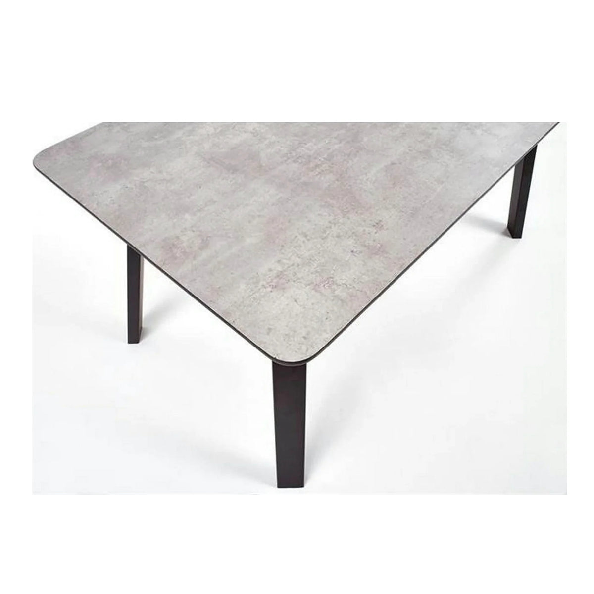 Masa HALIFAX, gri beton/negru, 160x90x76 cm