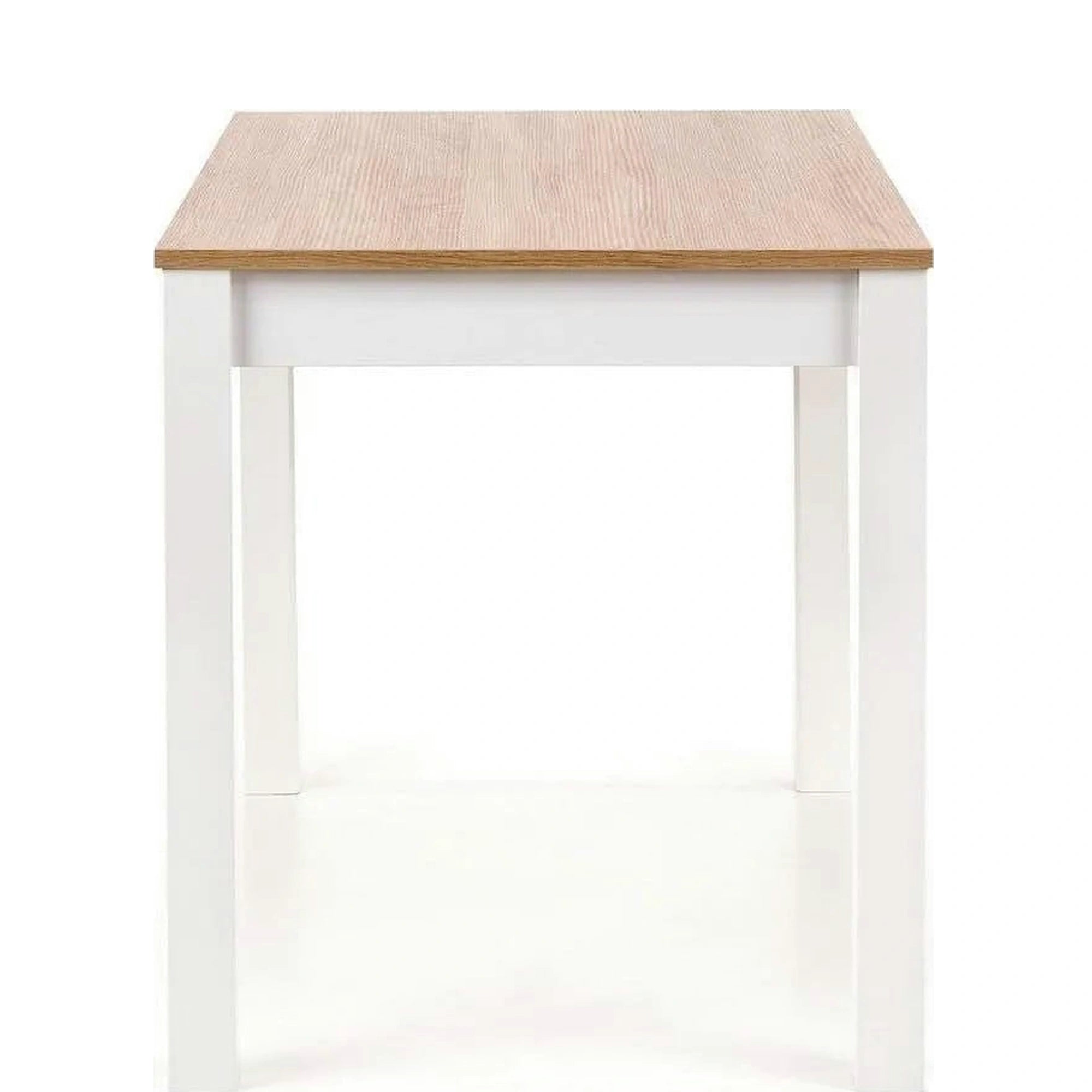 Masa KSAWERY, stejar/alb, PAL, 120x68x76 cm