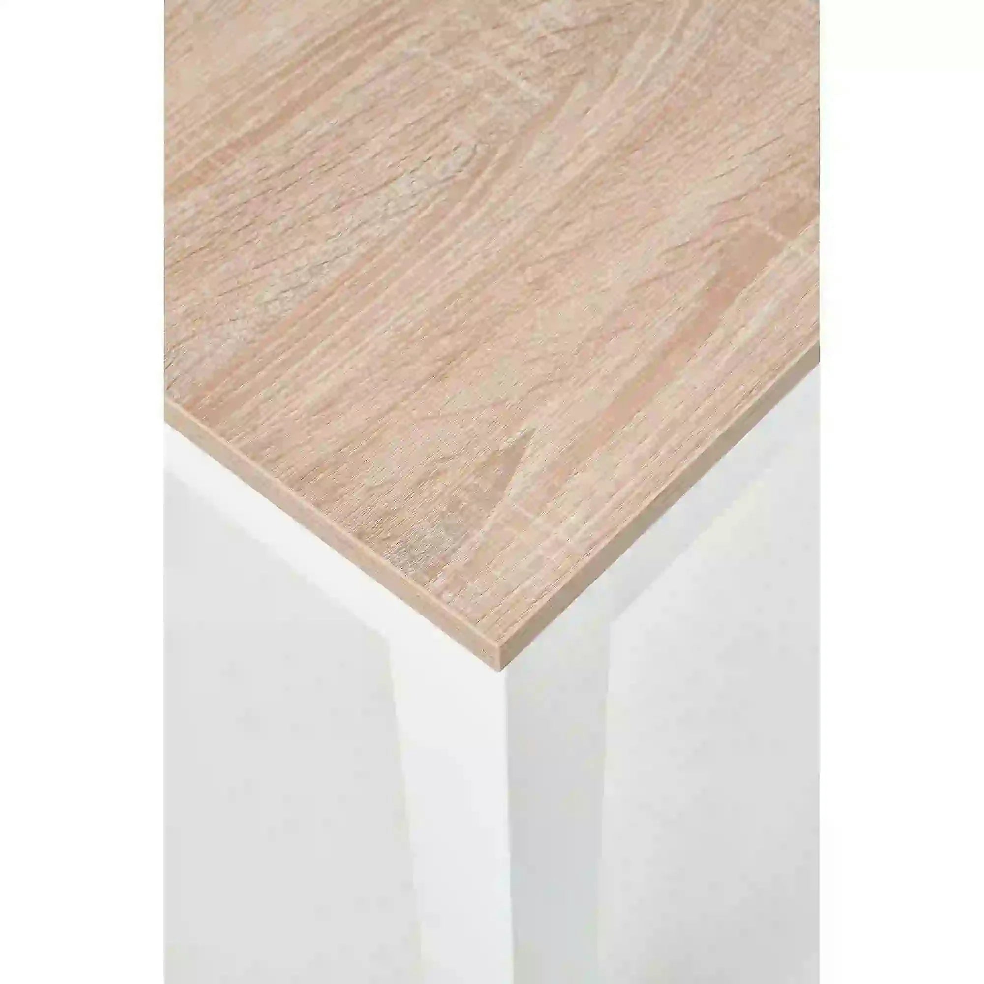 Masa KSAWERY, stejar/alb, PAL, 120x68x76 cm