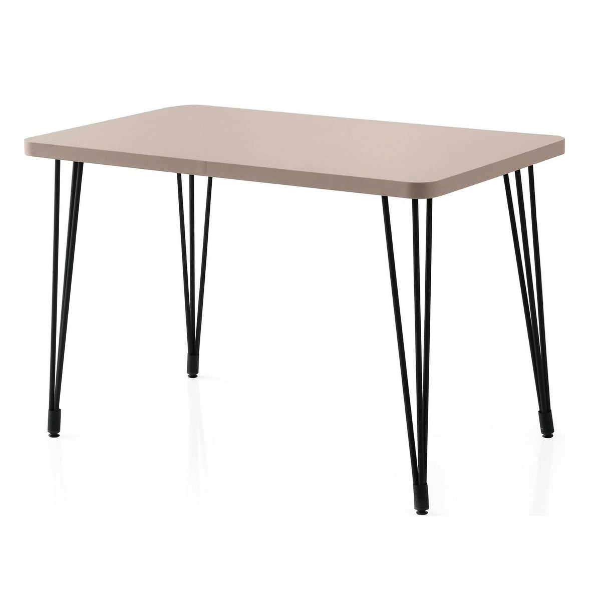Masa LAGOS 1424, bej/negru, PAL melaminat/metal, 120x70x75 cm