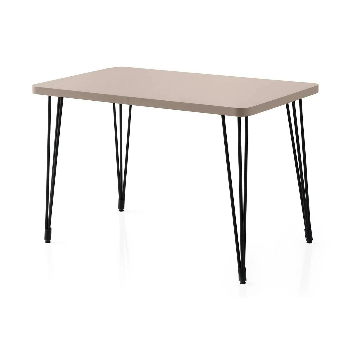 Masa LAGOS 1424, bej/negru, PAL melaminat/metal, 120x70x75 cm