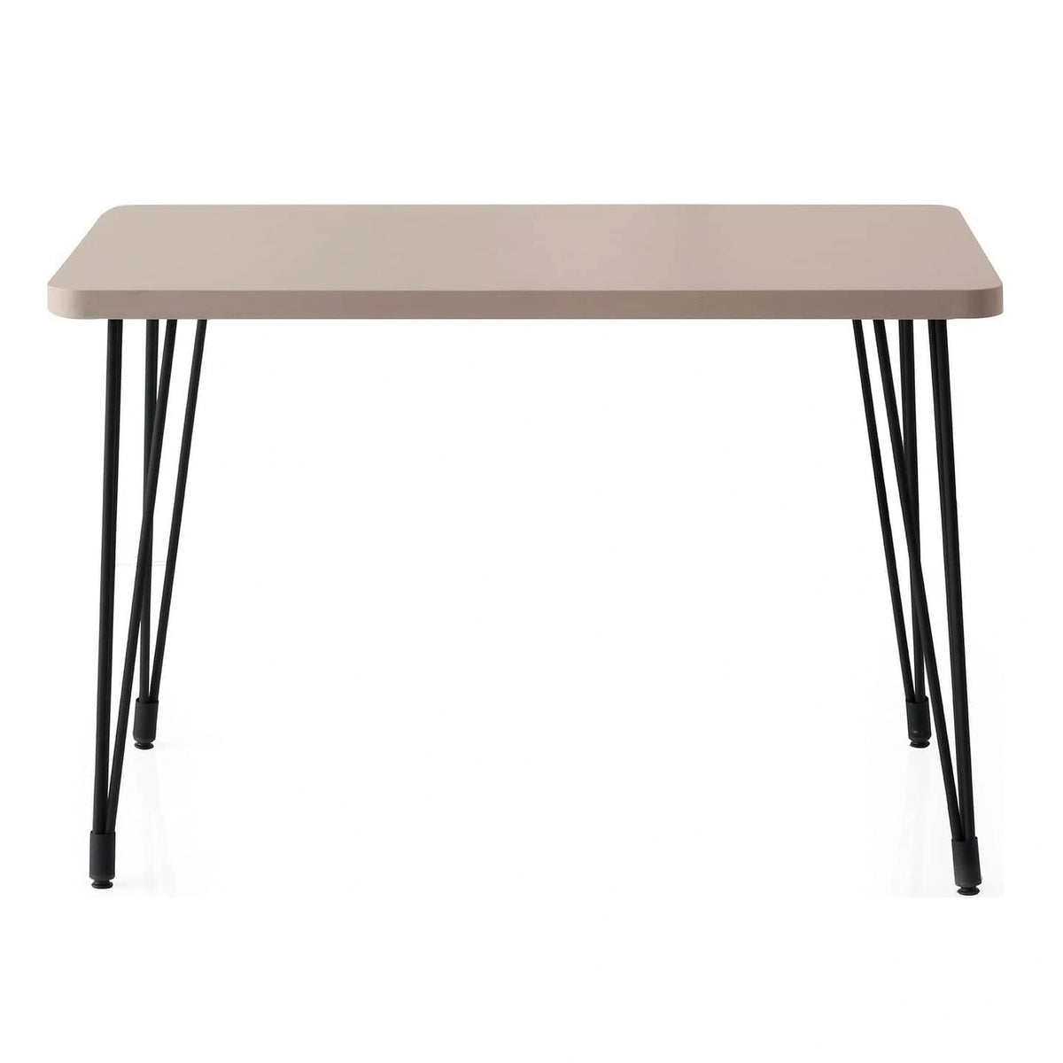Masa LAGOS 1424, bej/negru, PAL melaminat/metal, 120x70x75 cm