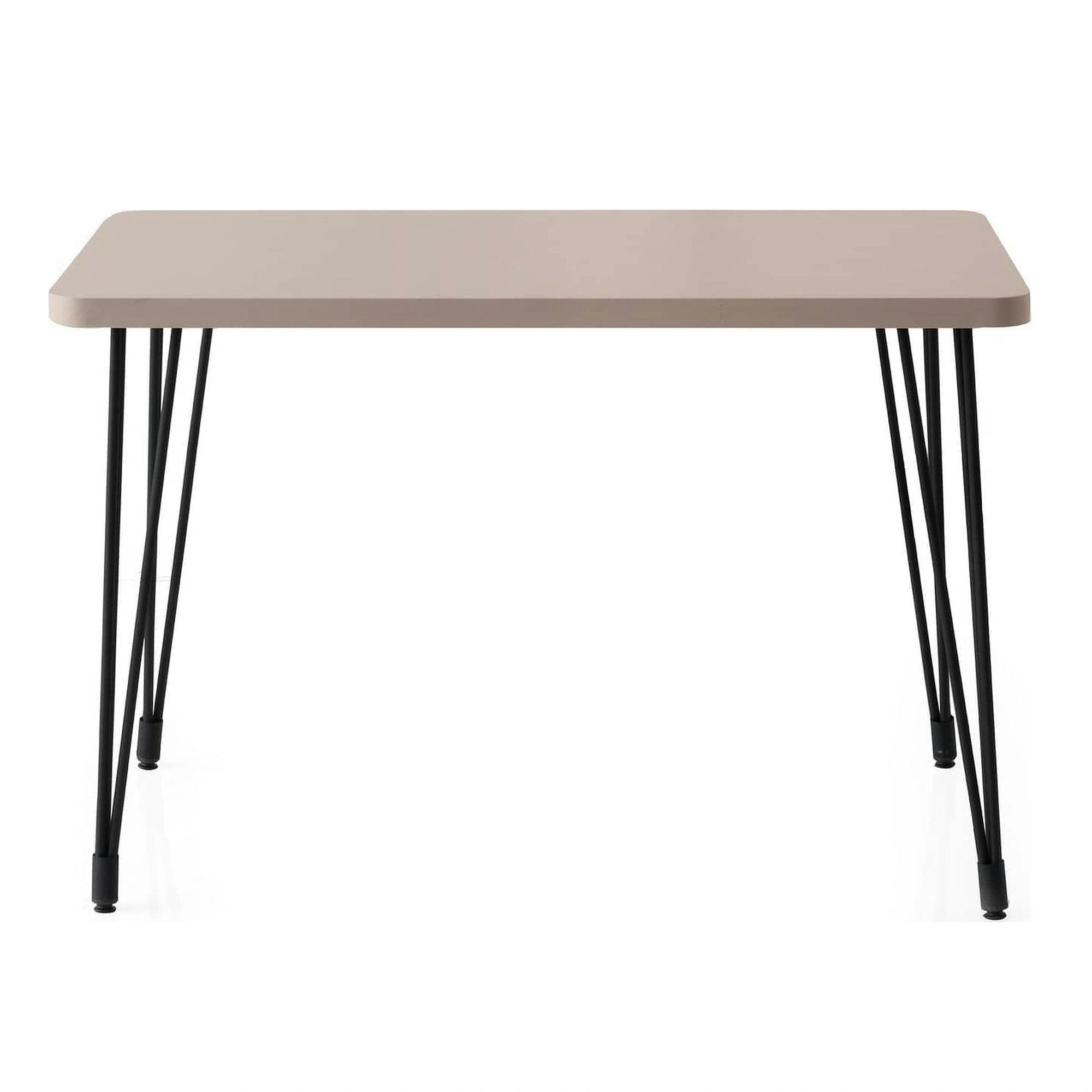 Masa LAGOS 1424, bej/negru, PAL melaminat/metal, 120x70x75 cm