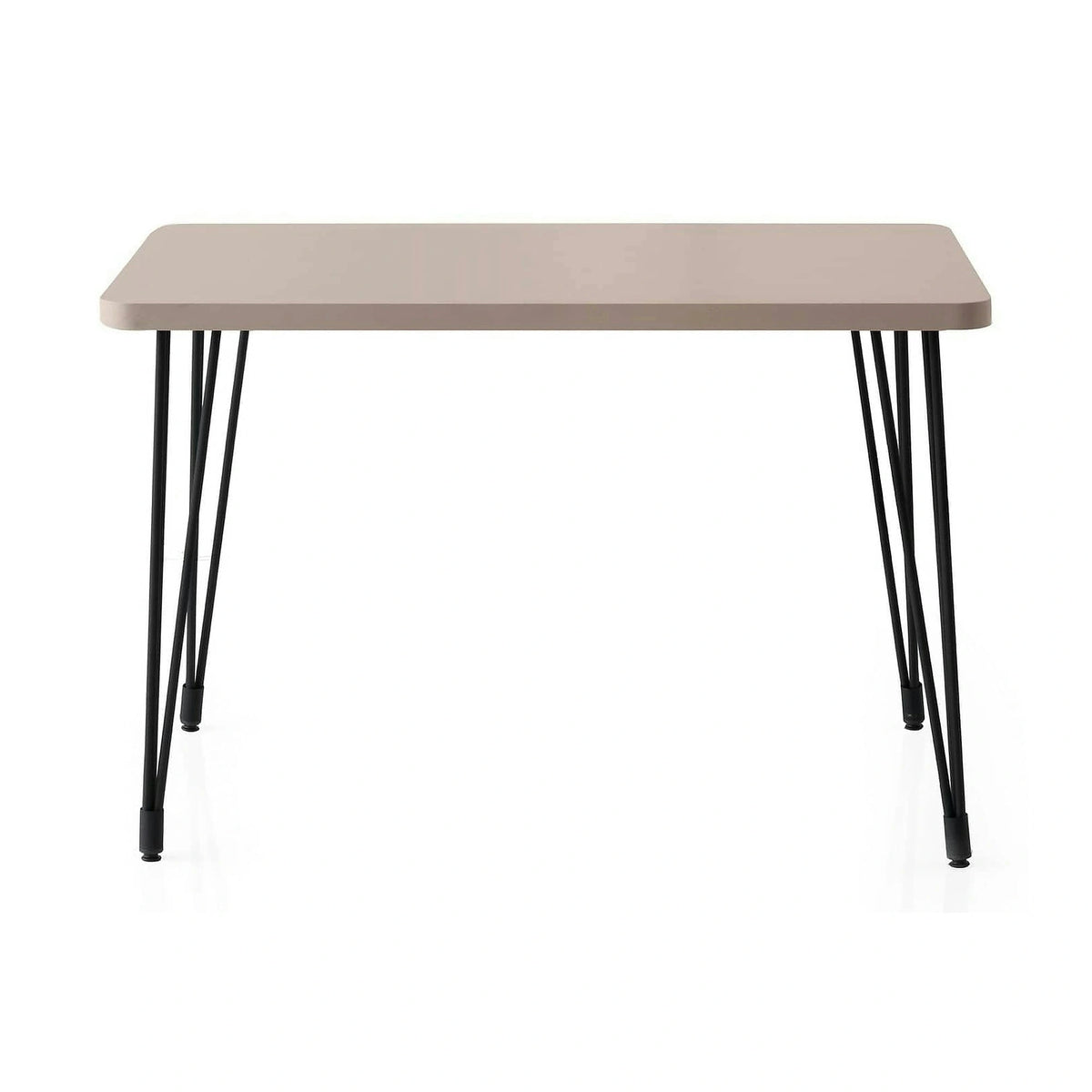 Masa LAGOS 1424, bej/negru, PAL melaminat/metal, 120x70x75 cm