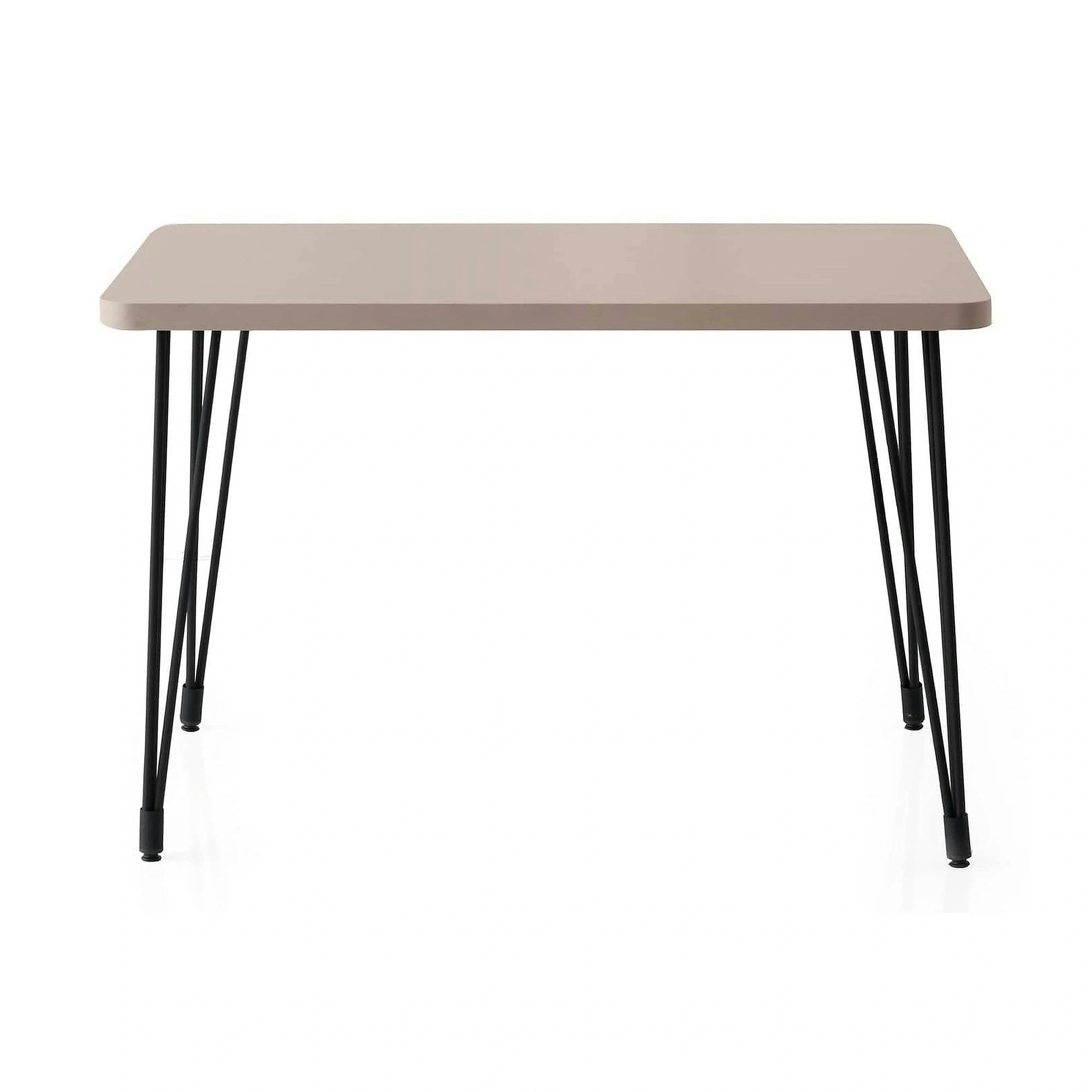 Masa LAGOS 1424, bej/negru, PAL melaminat/metal, 120x70x75 cm
