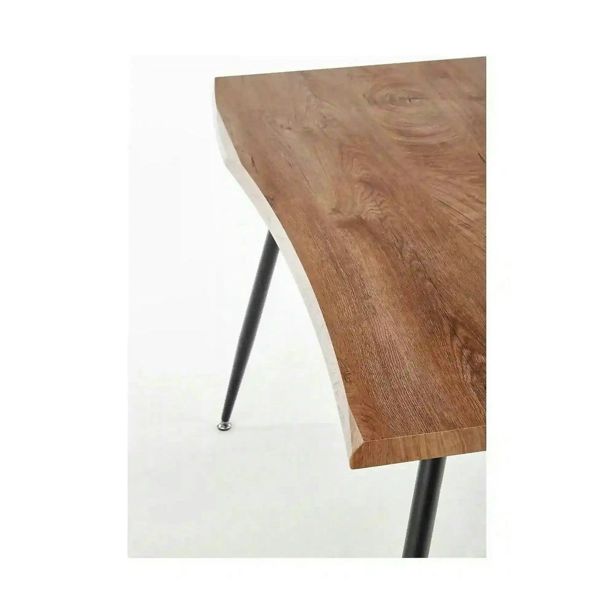 Masa LARSON, stejar natural/negru, 120x80x77 cm