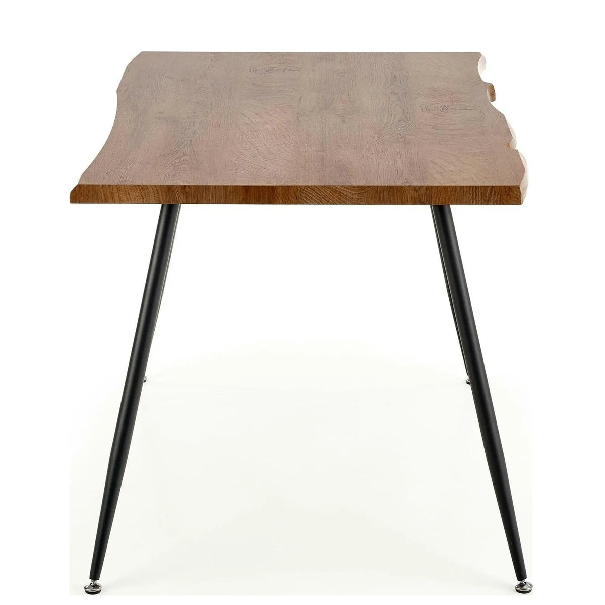 Masa LARSON, stejar natural/negru, 120x80x77 cm