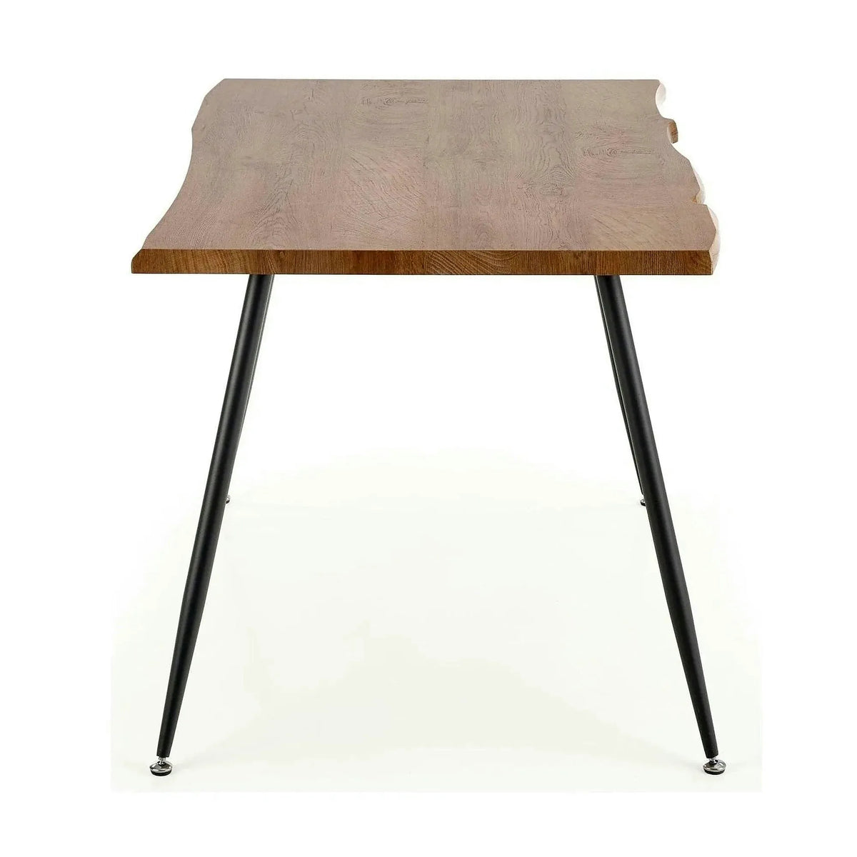 Masa LARSON, stejar natural/negru, 120x80x77 cm