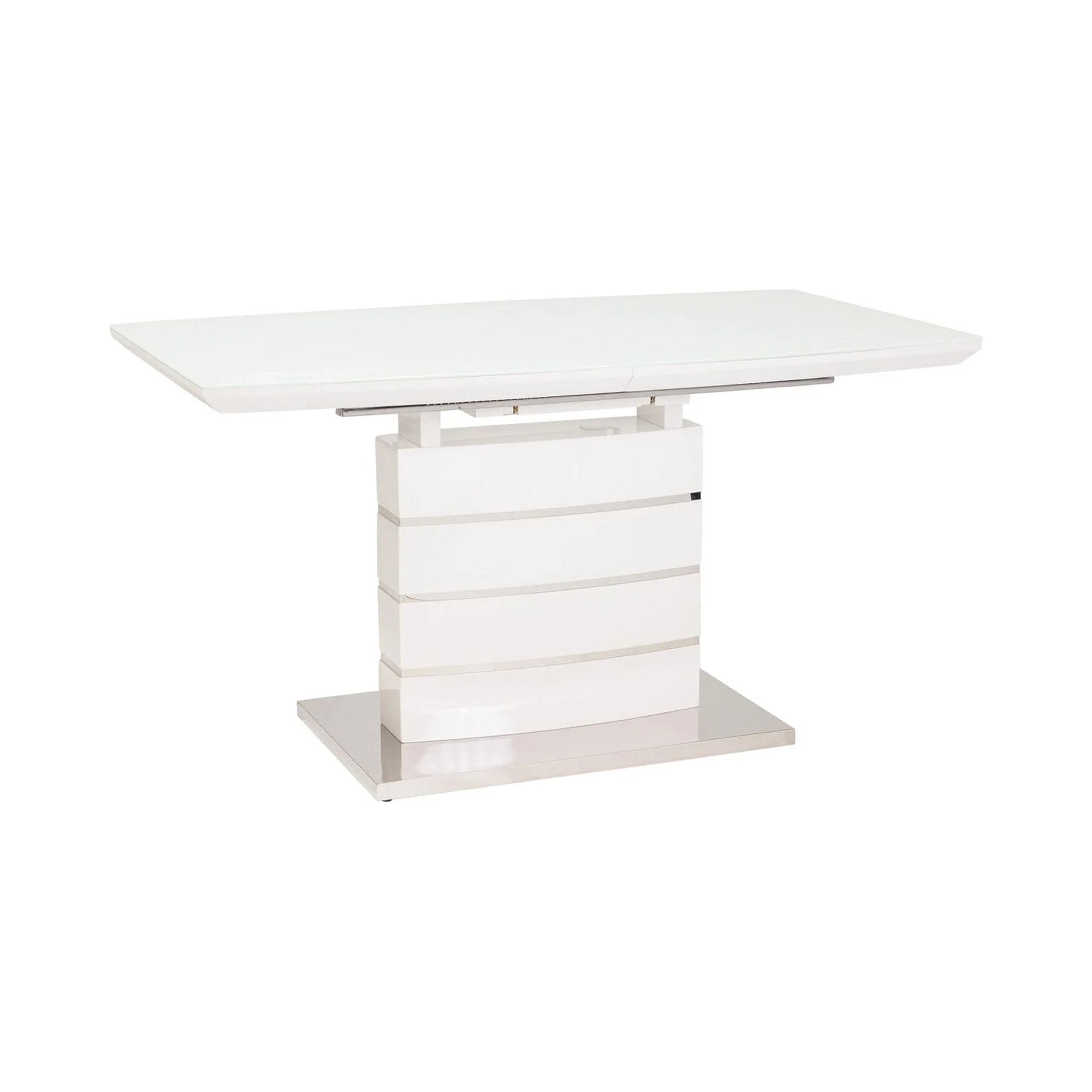 Masa LEONARDO, alb, 140/180x80x76 cm