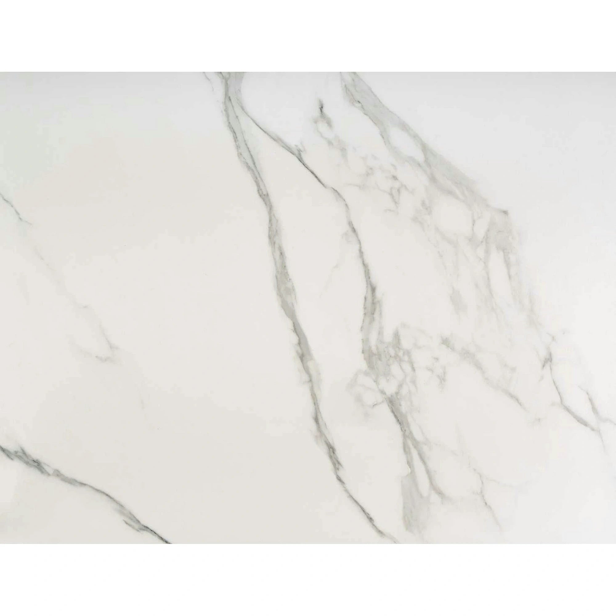 Masa living extensibila alba VIVALDI, ceramica/metal, 160/200x90x78 cm