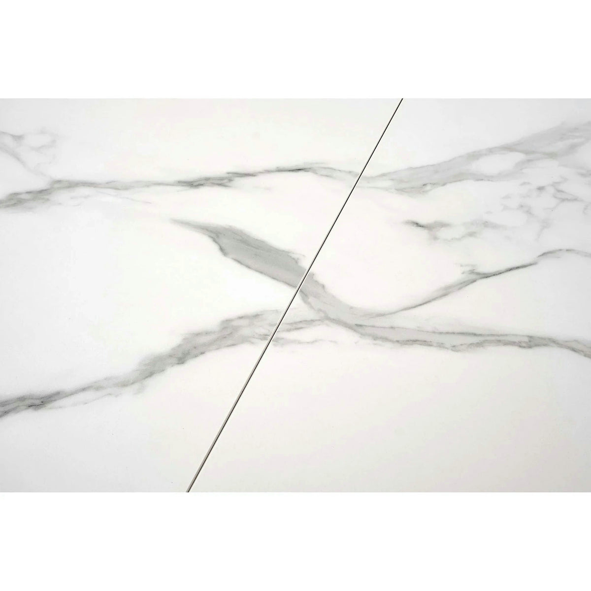Masa living extensibila alba VIVALDI, ceramica/metal, 160/200x90x78 cm