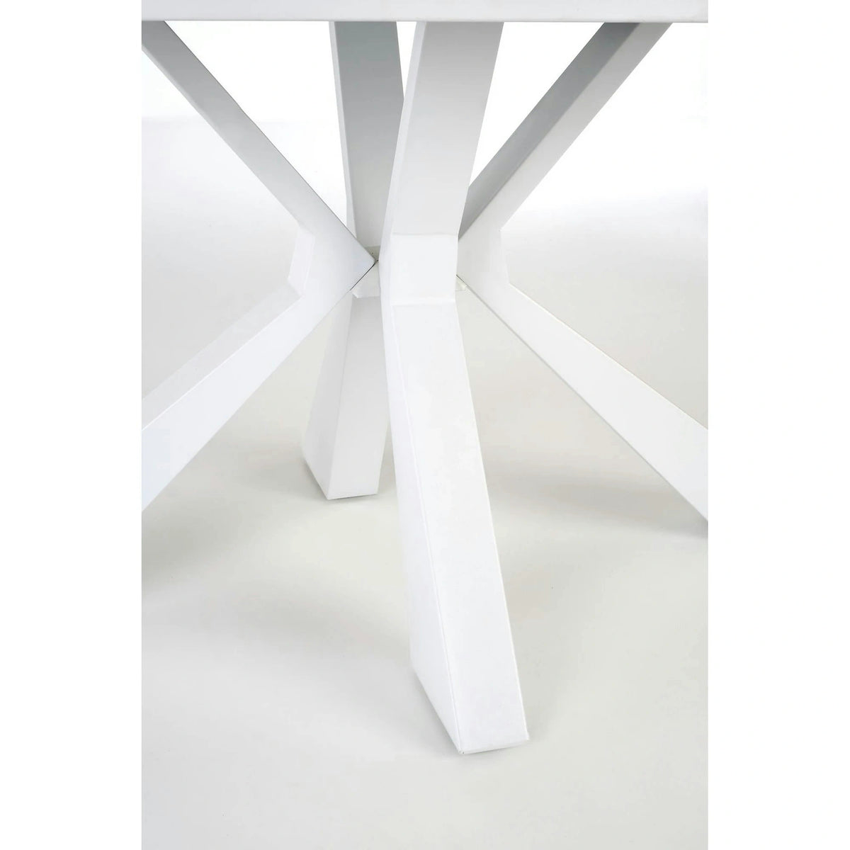 Masa living extensibila alba VIVALDI, ceramica/metal, 160/200x90x78 cm