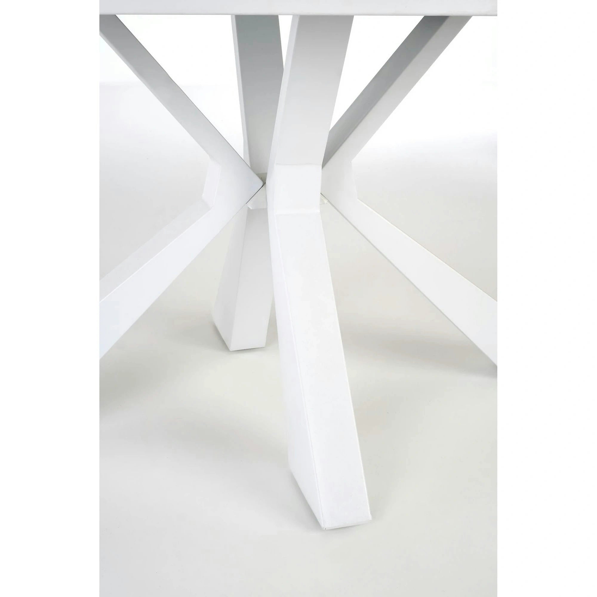 Masa living extensibila alba VIVALDI, ceramica/metal, 160/200x90x78 cm