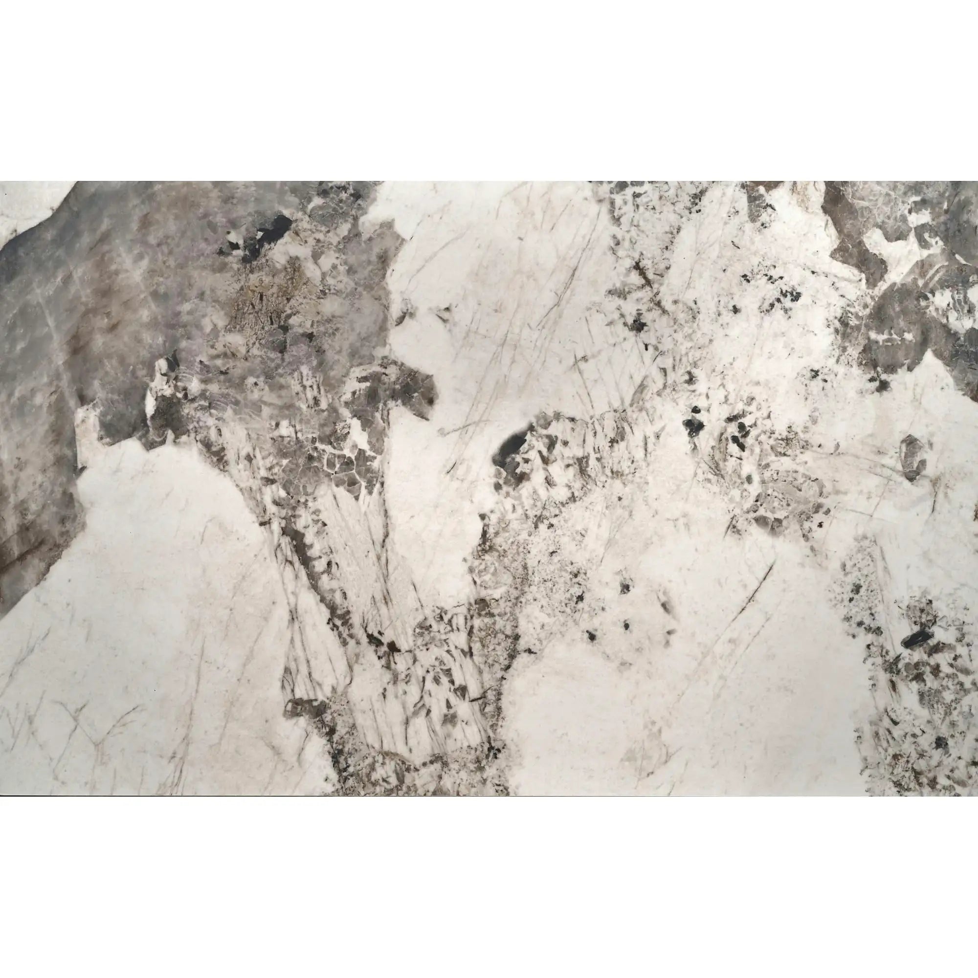 Masa living lux FERNANDO, alb/negru, ceramica/metal, 160/240x92x75 cm