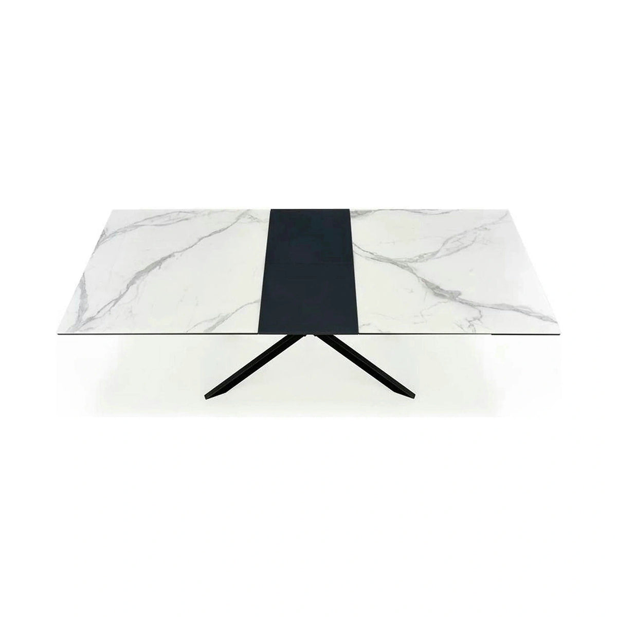 Masa living marmura DIESEL, alb/negru, 160/200x90x76 cm