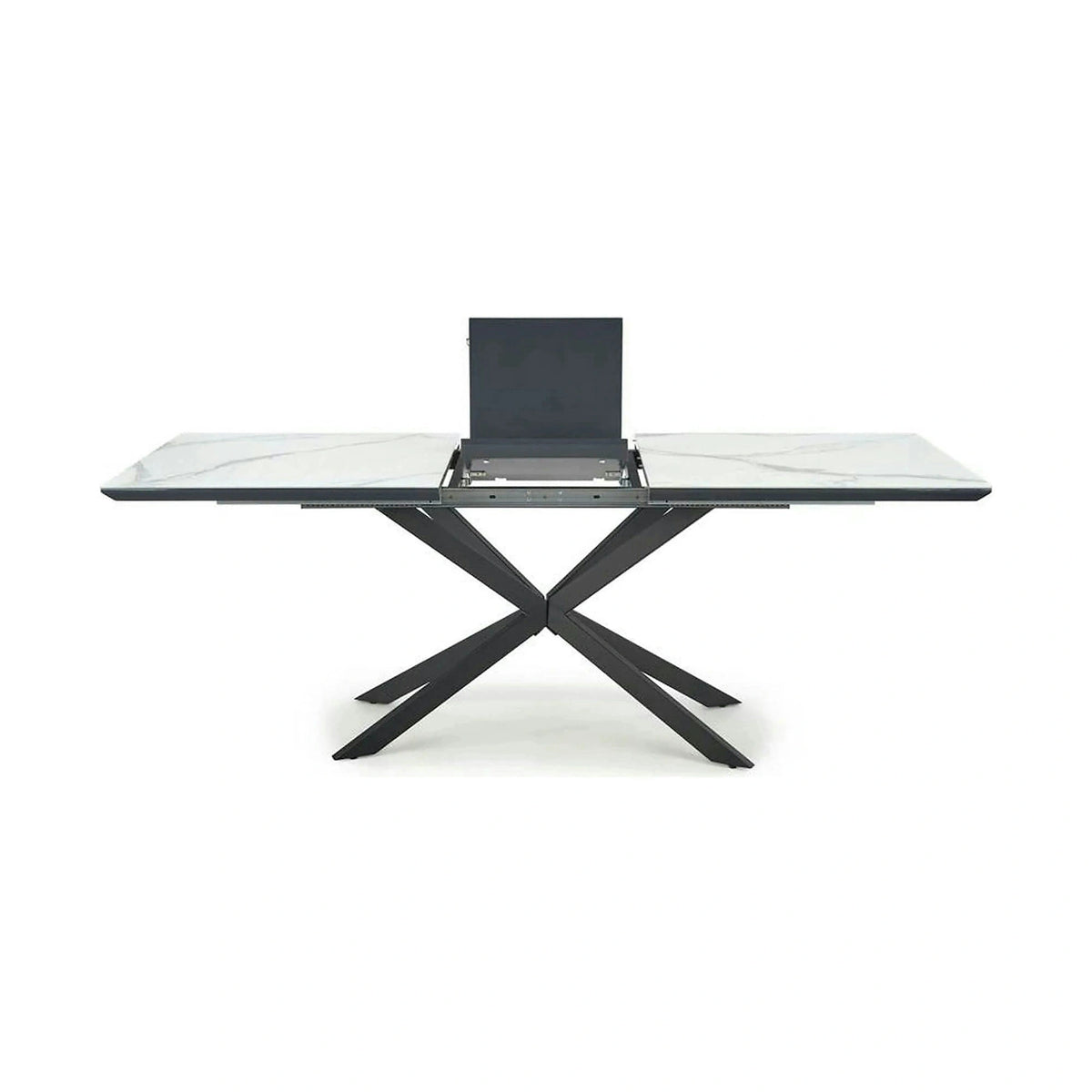 Masa living marmura DIESEL, alb/negru, 160/200x90x76 cm