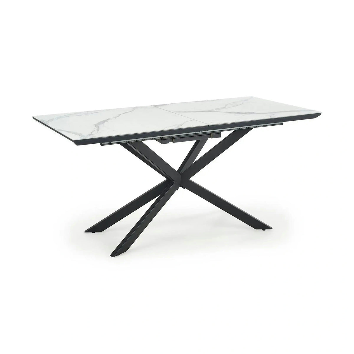 Masa living marmura DIESEL, alb/negru, 160/200x90x76 cm