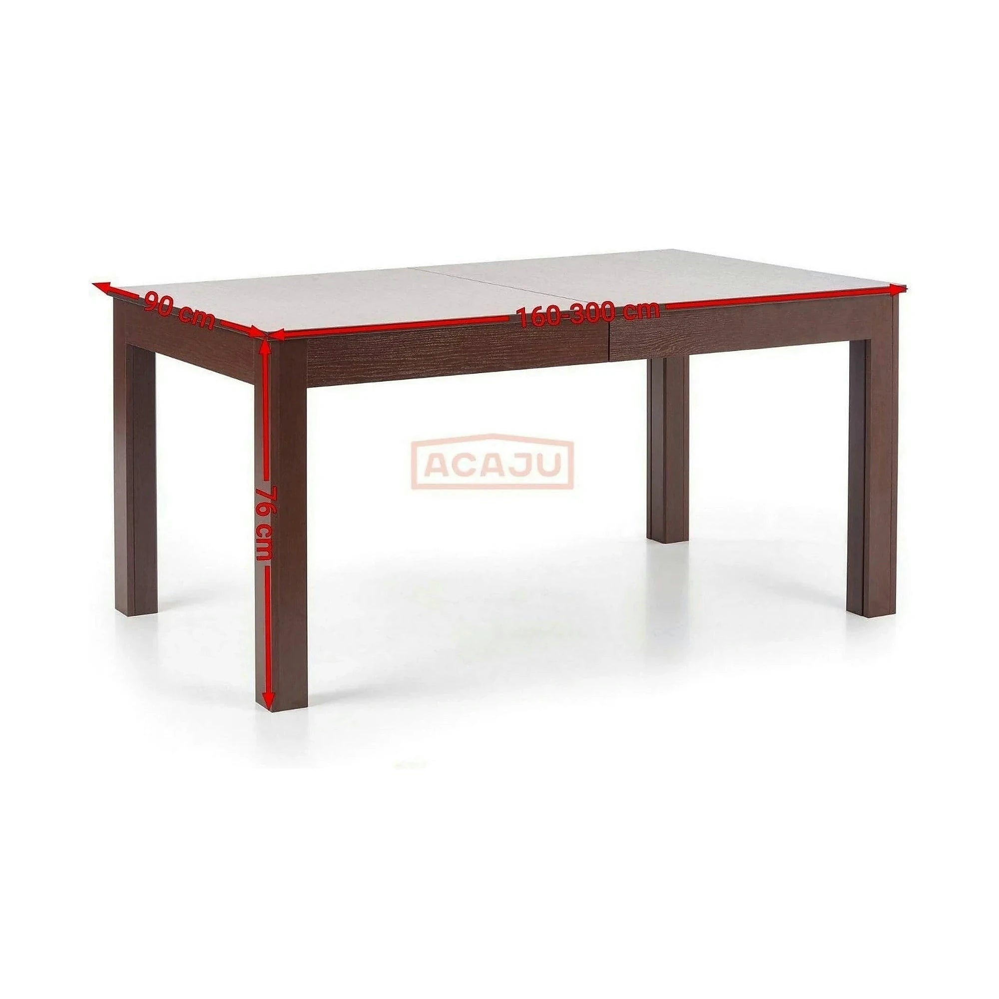 Masa living SEWERYN, nuc inchis, PAL, 160/300x90x76 cm