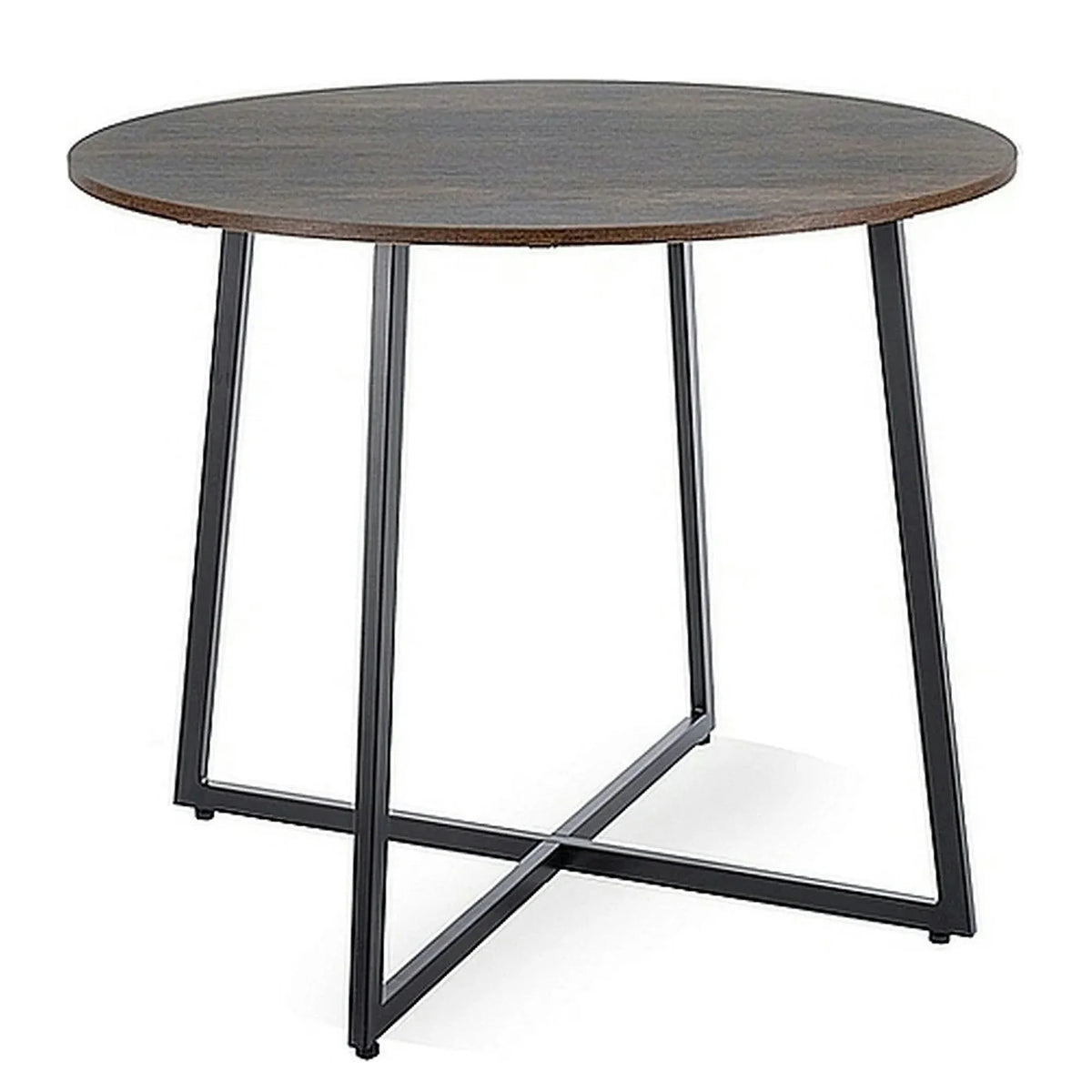 Masa LUNA, maro/negru, PAL laminat/metal, 90x90x76 cm