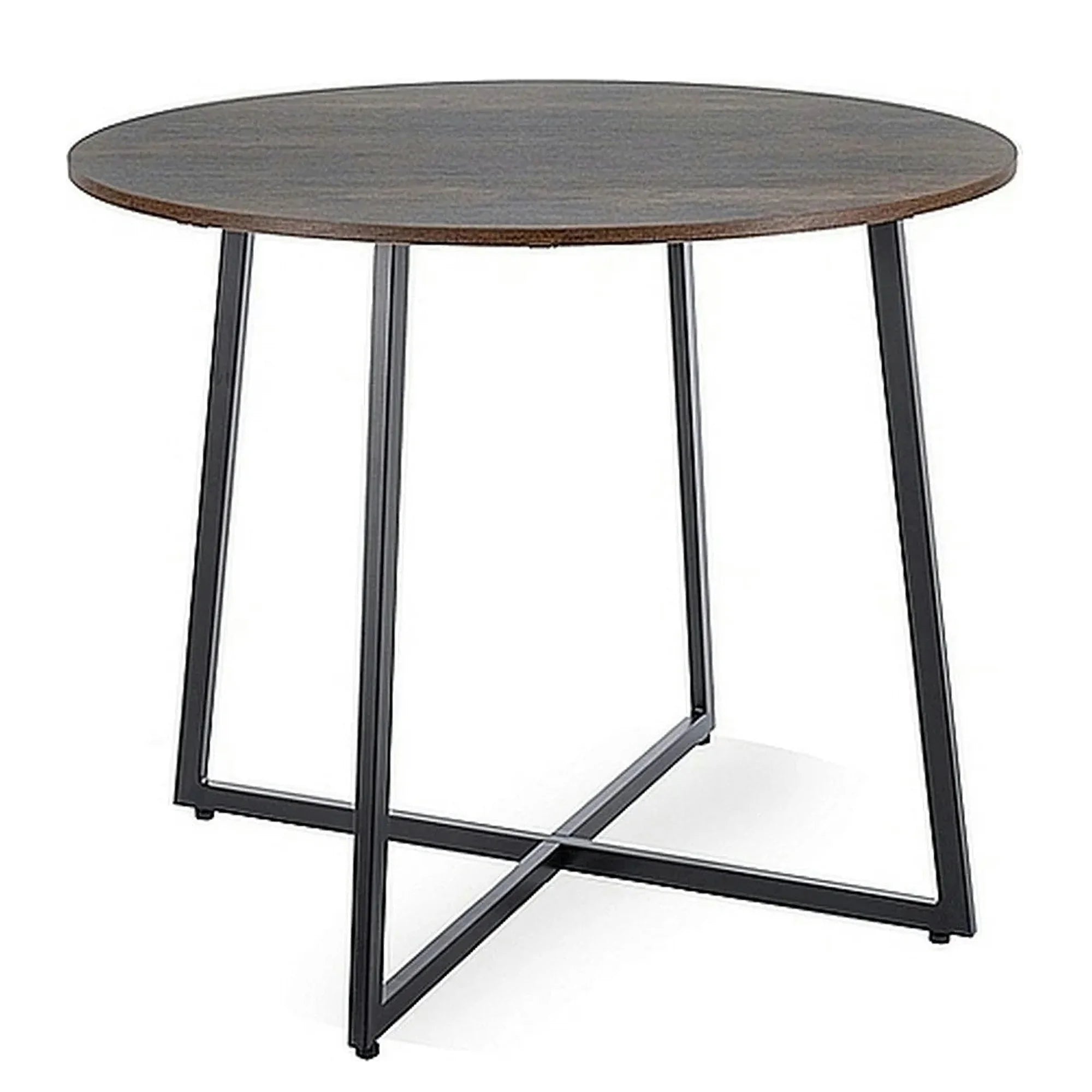 Masa LUNA, maro/negru, PAL laminat/metal, 90x90x76 cm