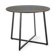 Masa LUNA, maro/negru, PAL laminat/metal, 90x90x76 cm