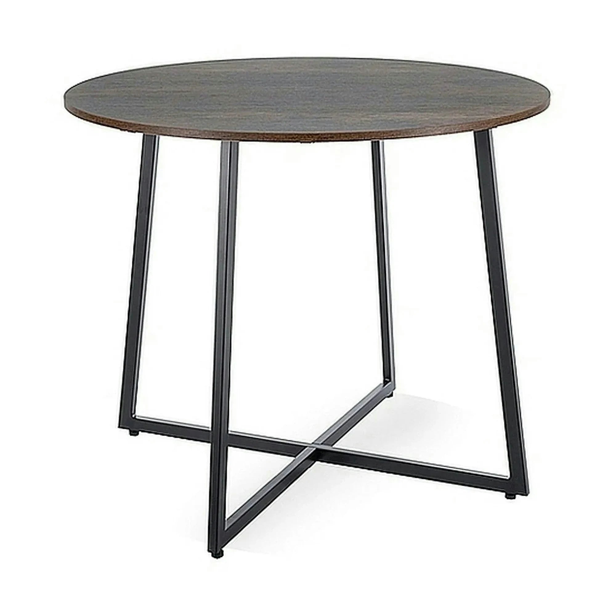Masa LUNA, maro/negru, PAL laminat/metal, 90x90x76 cm