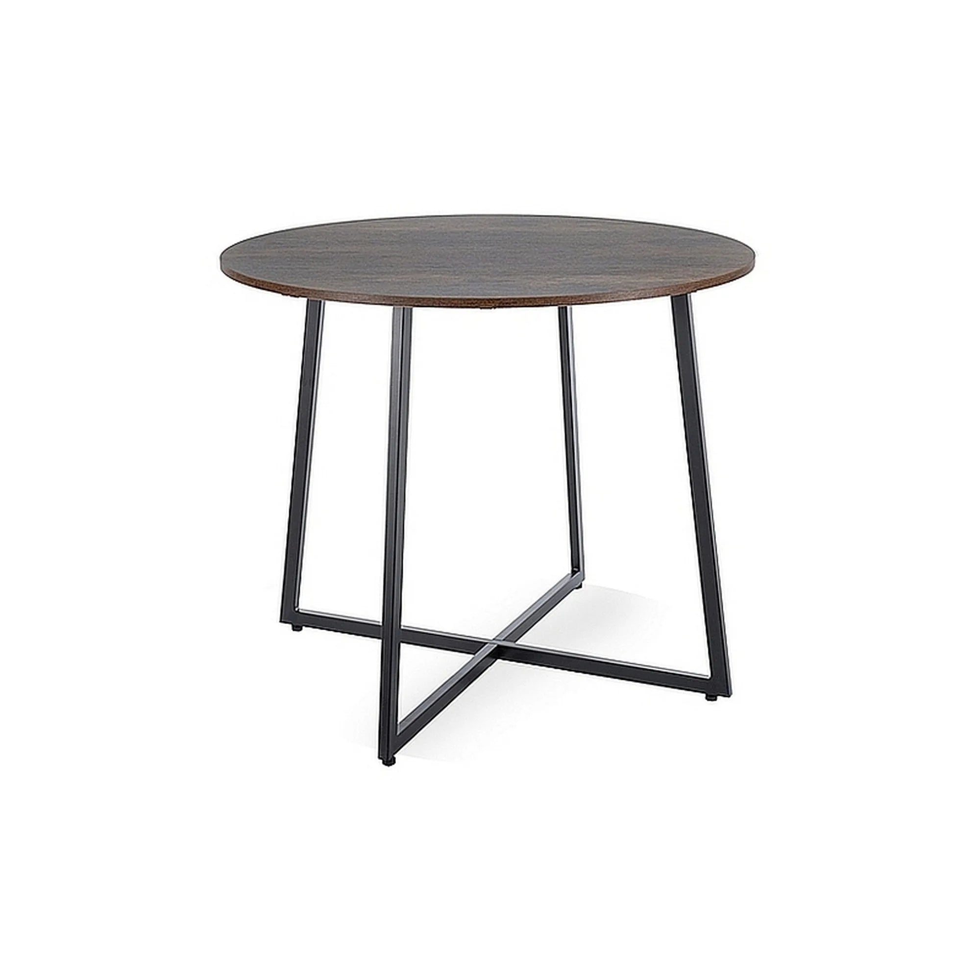 Masa LUNA, maro/negru, PAL laminat/metal, 90x90x76 cm