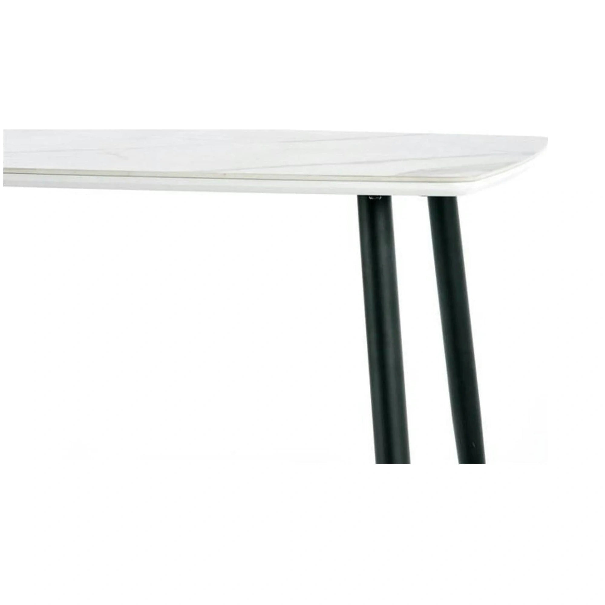 Masa MARCO, alb/negru, 120x70x77 cm