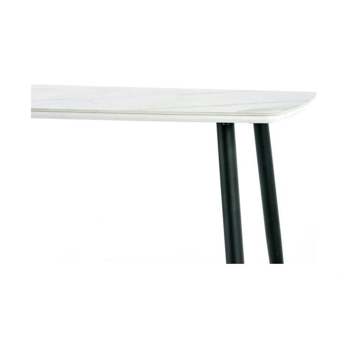 Masa MARCO, alb/negru, 120x70x77 cm