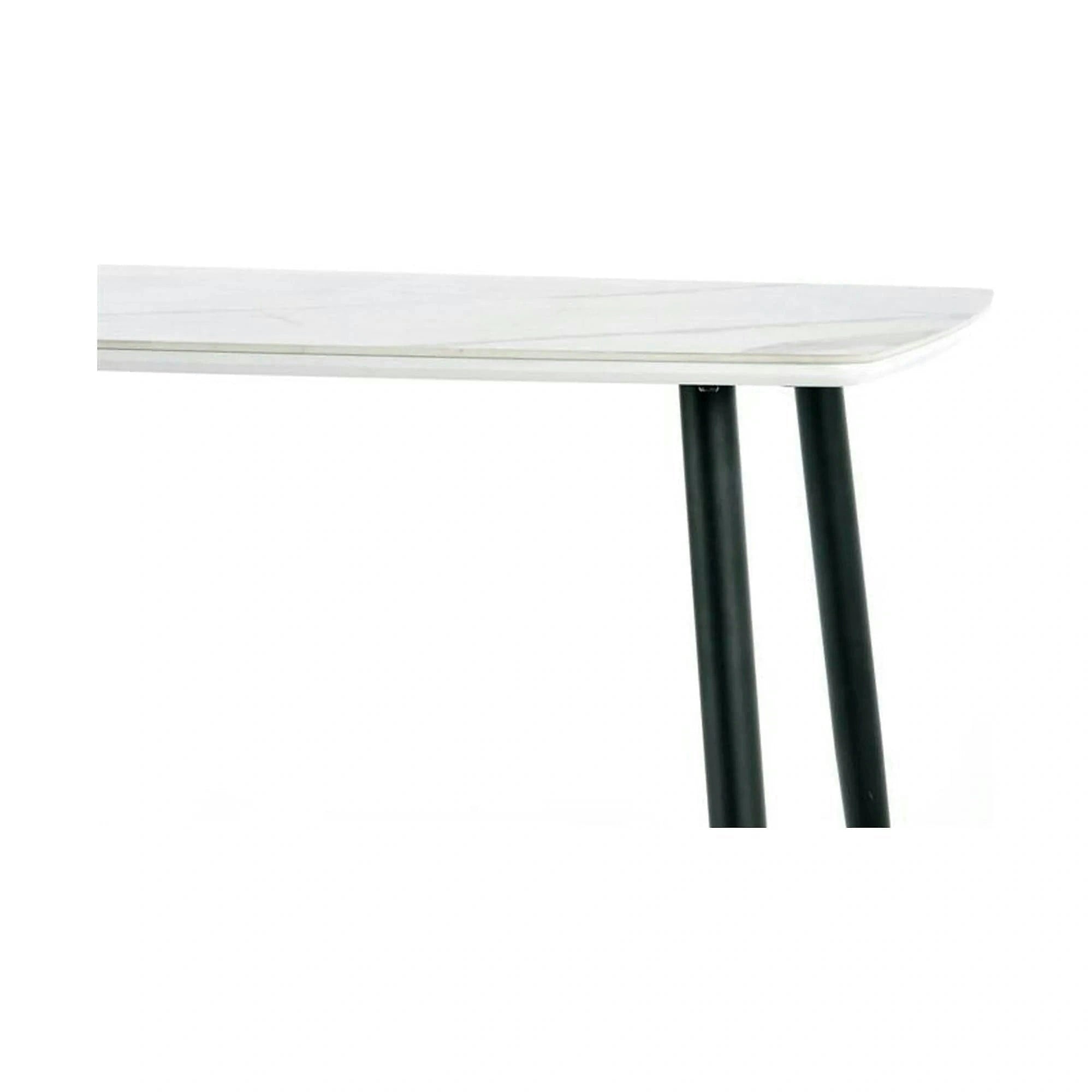 Masa MARCO, alb/negru, 120x70x77 cm