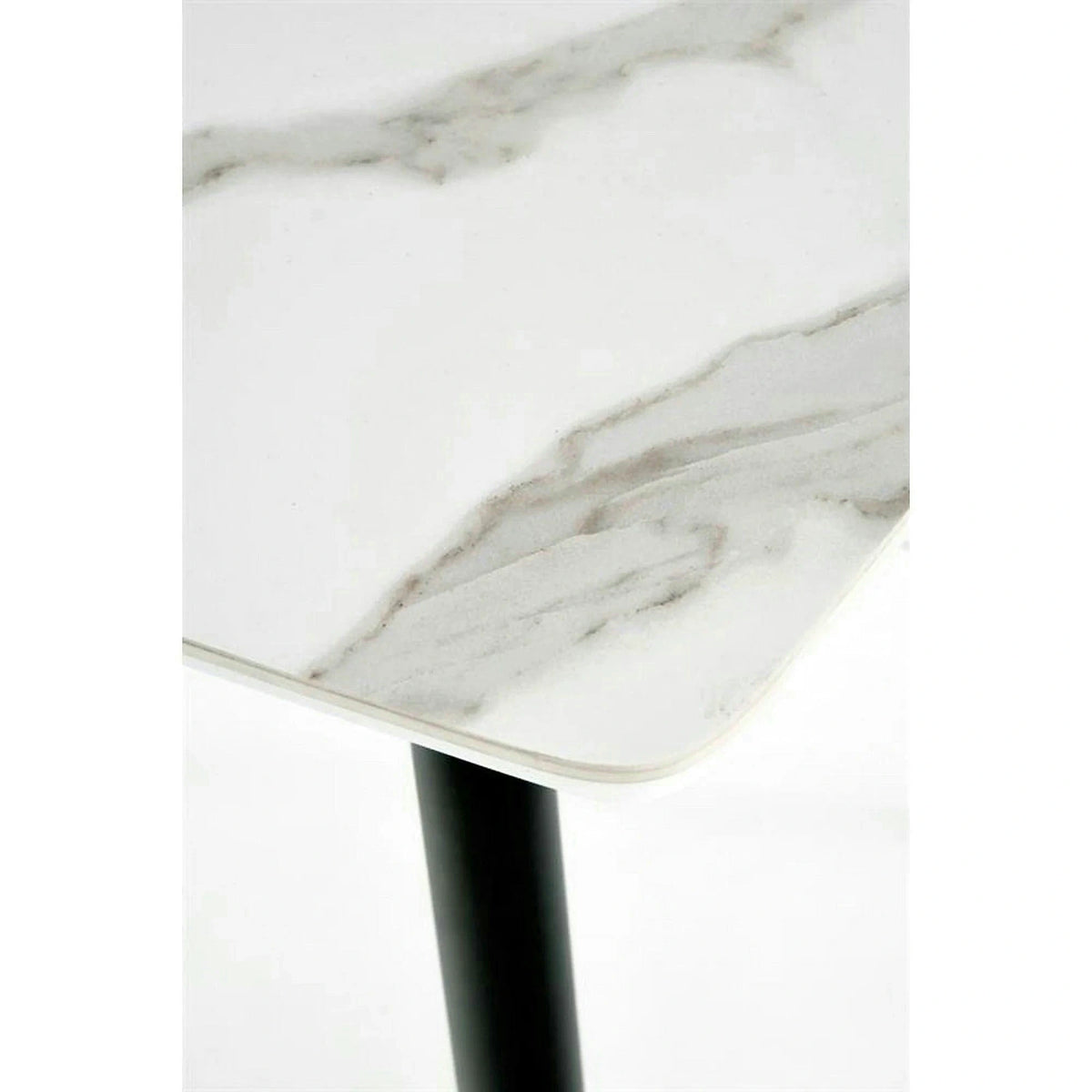 Masa MARCO, alb/negru, 120x70x77 cm
