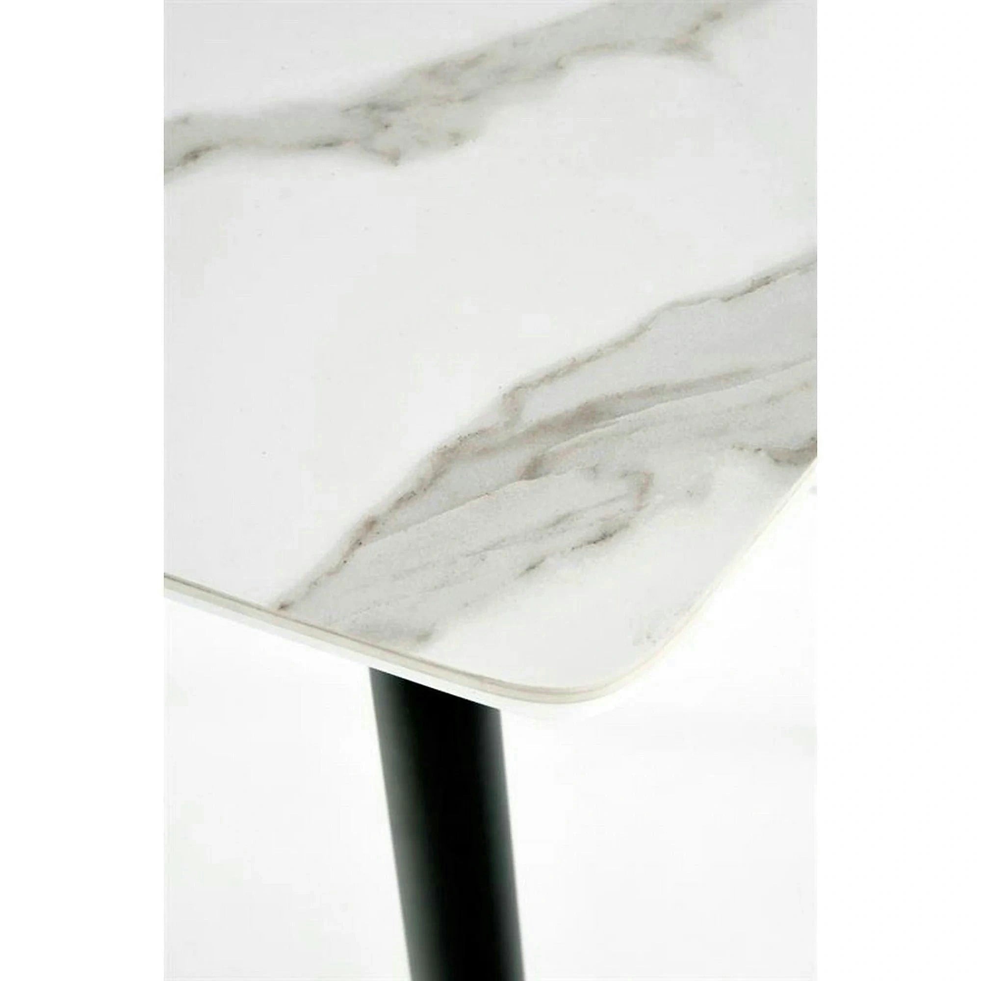 Masa MARCO, alb/negru, 120x70x77 cm