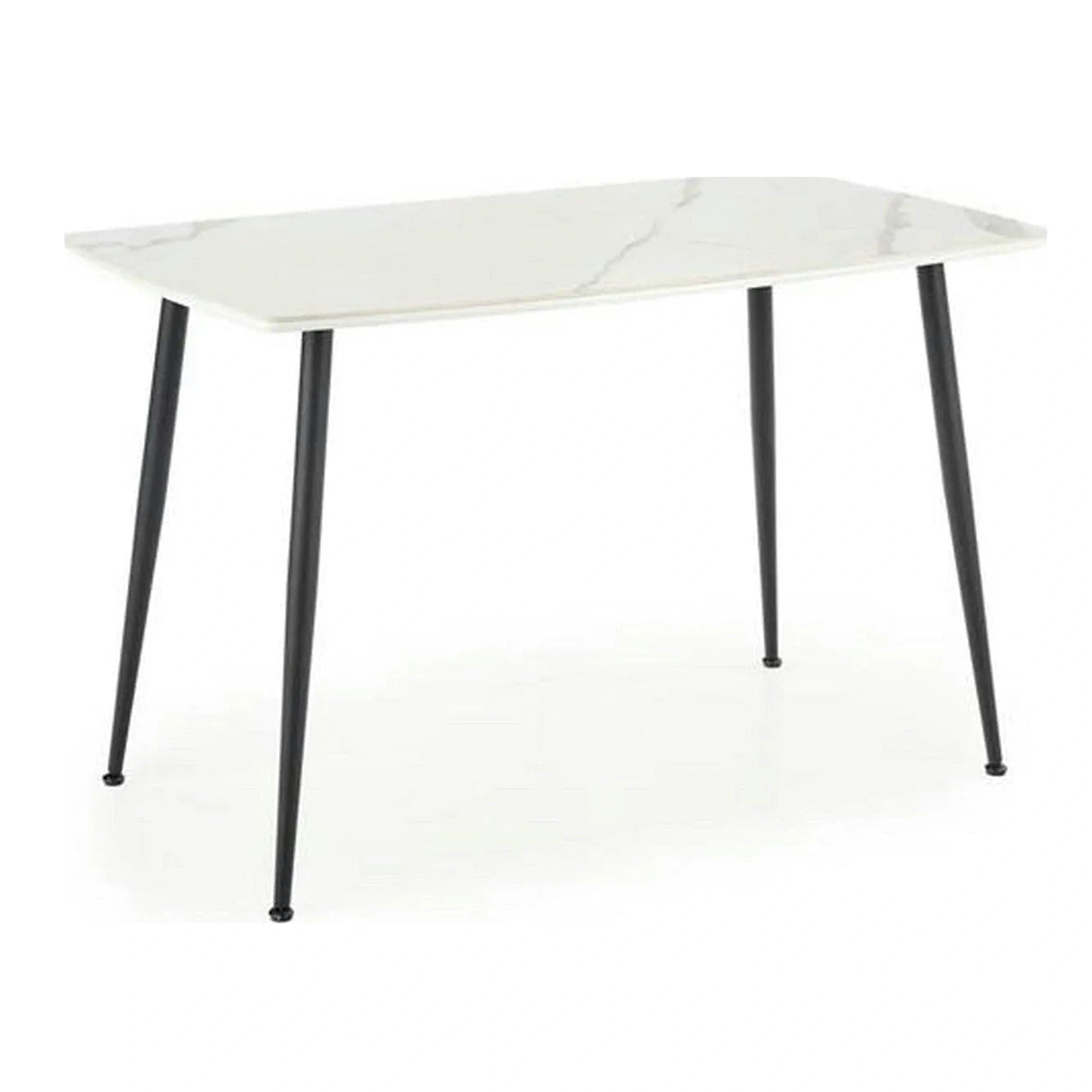 Masa MARCO, alb/negru, 120x70x77 cm
