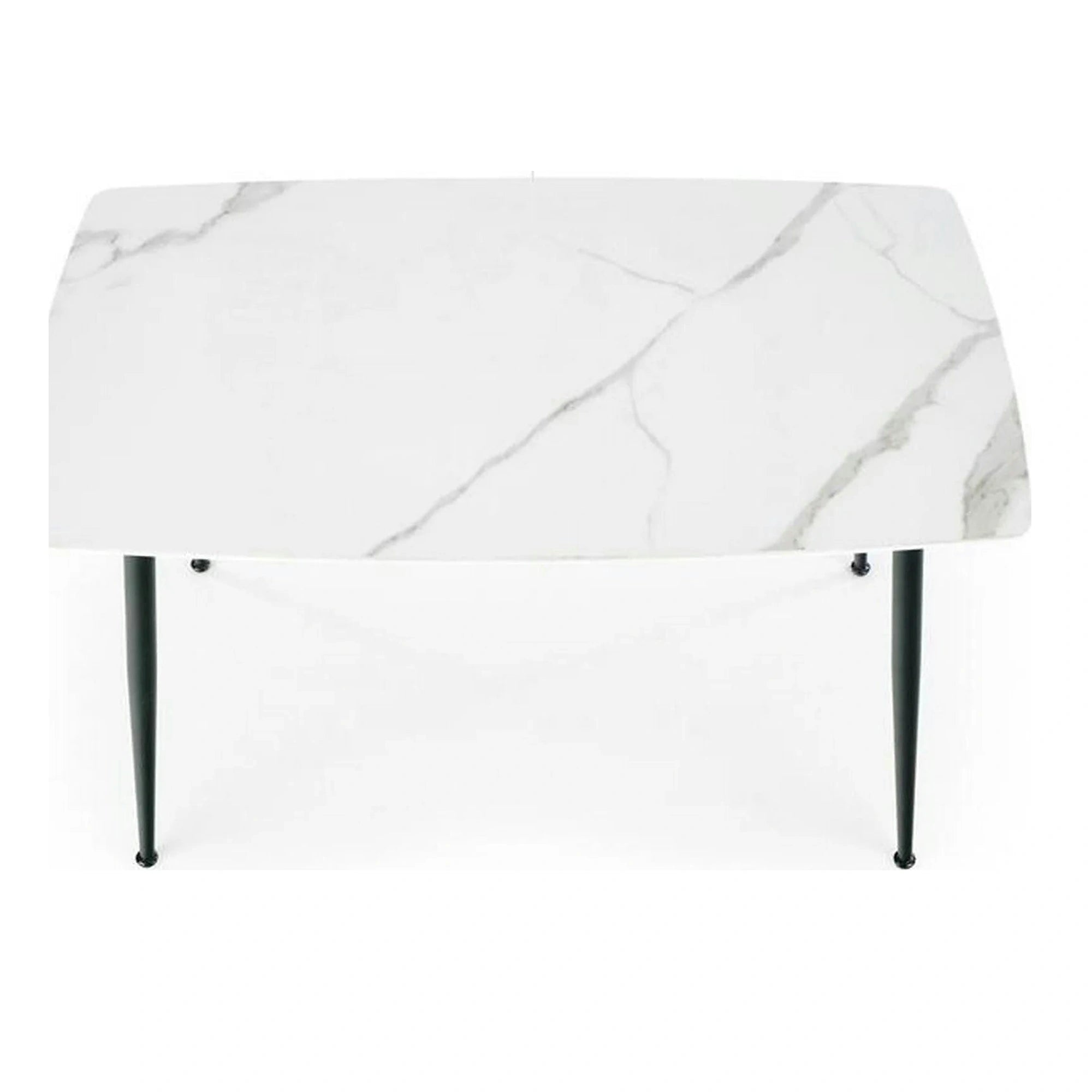 Masa MARCO, alb/negru, 120x70x77 cm